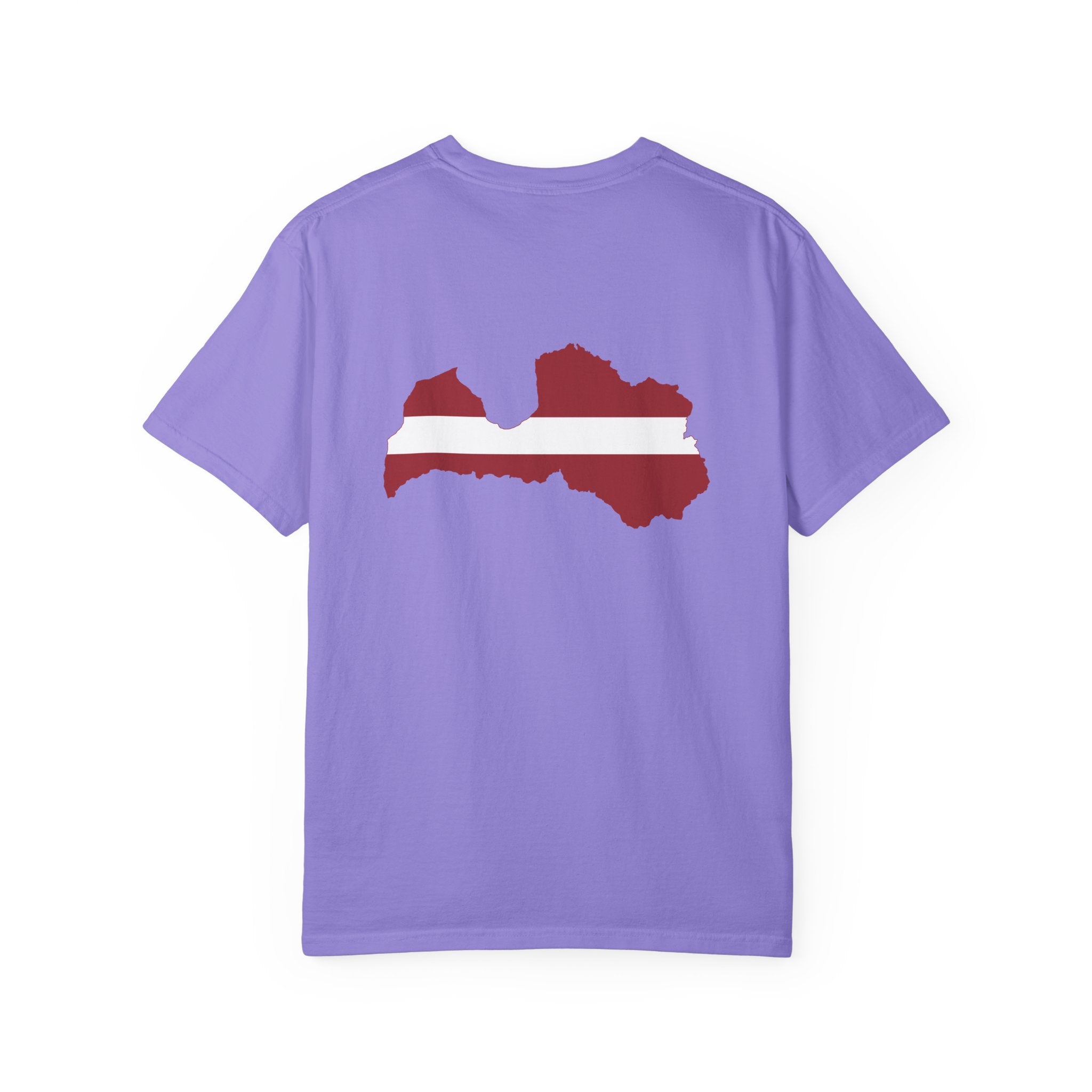 𝗟𝗔𝗧𝗩𝗜𝗔 | 𝗧‑𝗦𝗛𝗜𝗥𝗧 "Minimal Front Flag &amp; Back Map Design" 👕🛒📦✈️🌍🚚✅