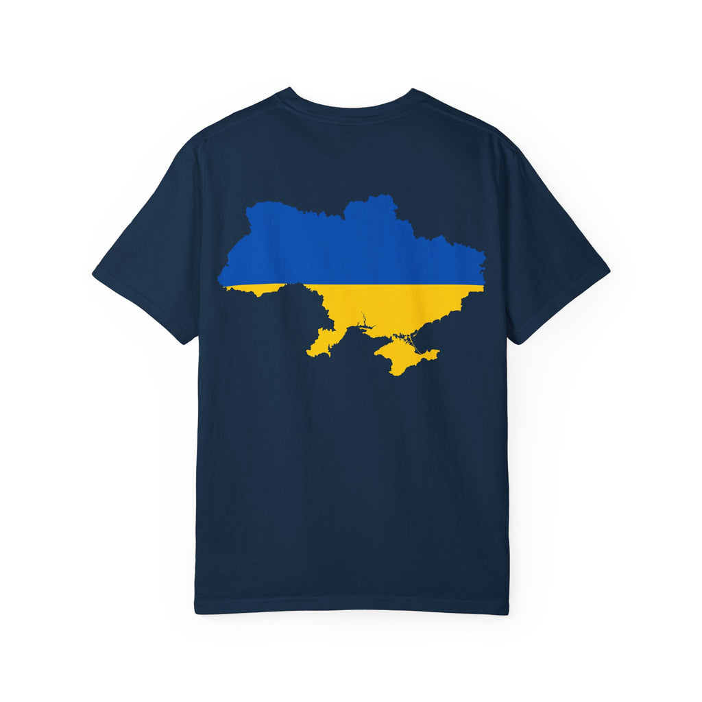𝗨𝗞𝗥𝗔𝗜𝗡𝗘 | 𝗧-𝗦𝗛𝗜𝗥𝗧 "Minimal Front Flag &amp; Back Map Design" 👕🛒📦✈️🌍🚚✅