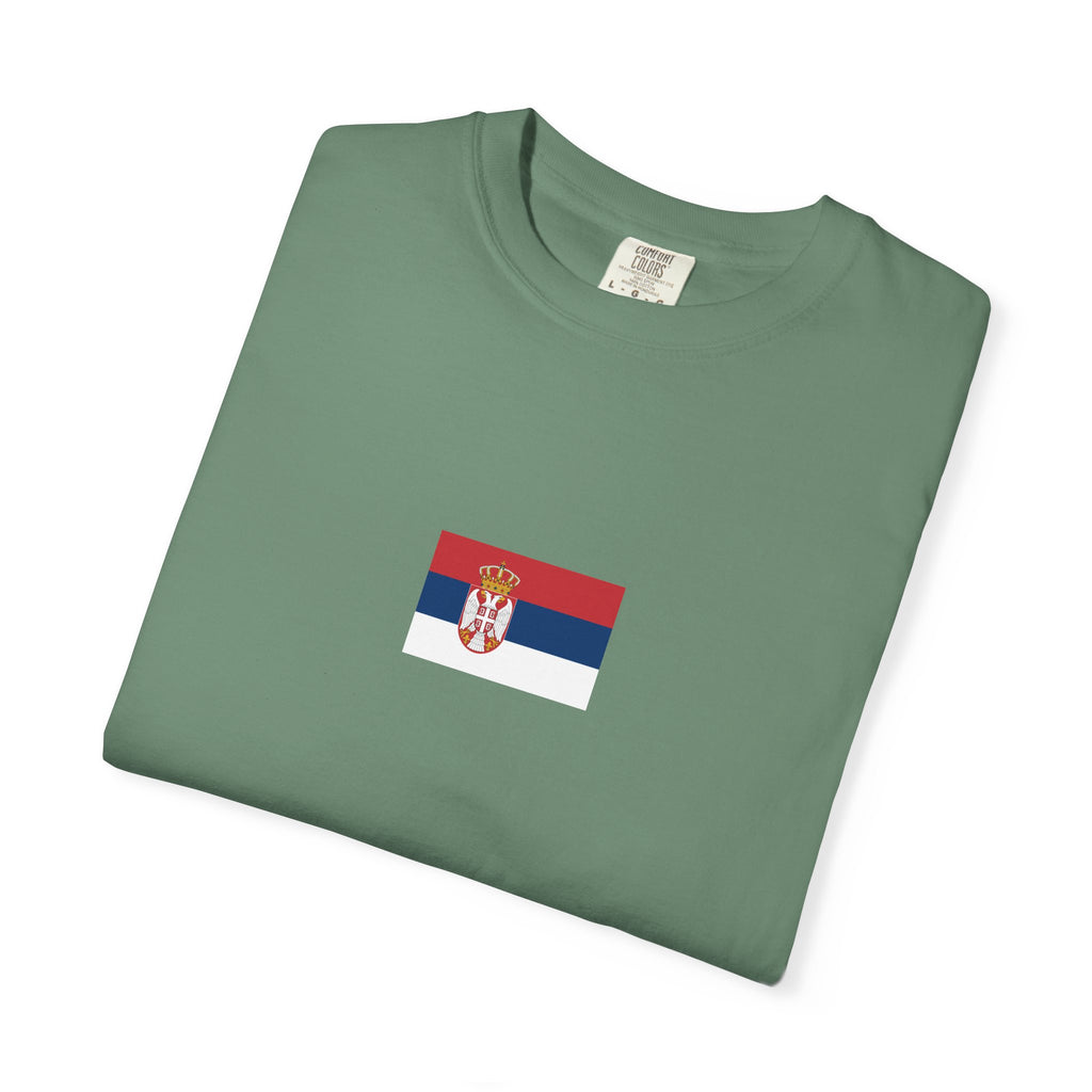𝗦𝗘𝗥𝗕𝗜𝗔 | 𝗧‑𝗦𝗛𝗜𝗥𝗧 "Minimal Front Flag &amp; Back Map Design" 👕🛒📦✈️🌍🚚✅