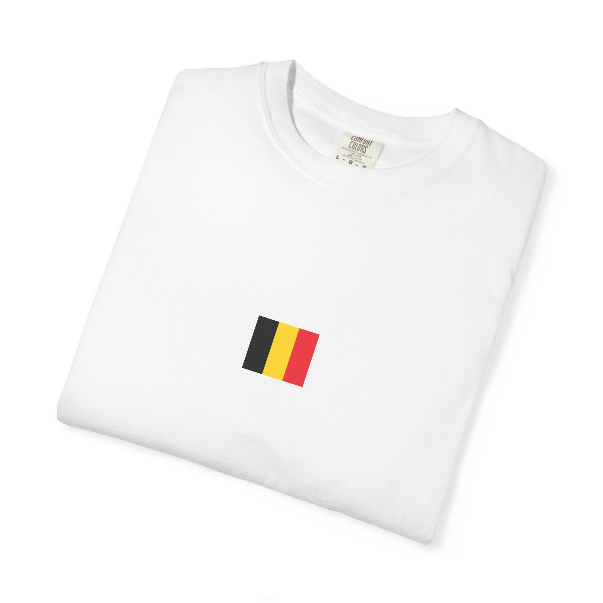 𝗕𝗘𝗟𝗚𝗜𝗨𝗠 | 𝗧‑𝗦𝗛𝗜𝗥𝗧 "Minimal Front Flag & Back Map Design" 👕🛒📦✈️🌍🚚✅