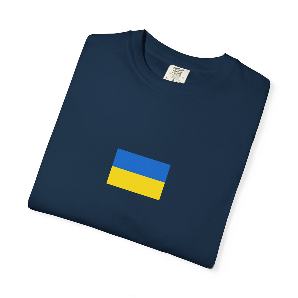 𝗨𝗞𝗥𝗔𝗜𝗡𝗘 | 𝗧-𝗦𝗛𝗜𝗥𝗧 "Minimal Front Flag &amp; Back Map Design" 👕🛒📦✈️🌍🚚✅
