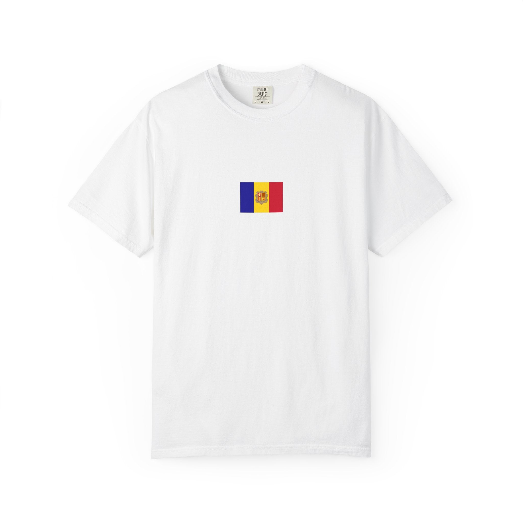 Andorra Flag T-Shirt — Map & Crest Graphic Tee