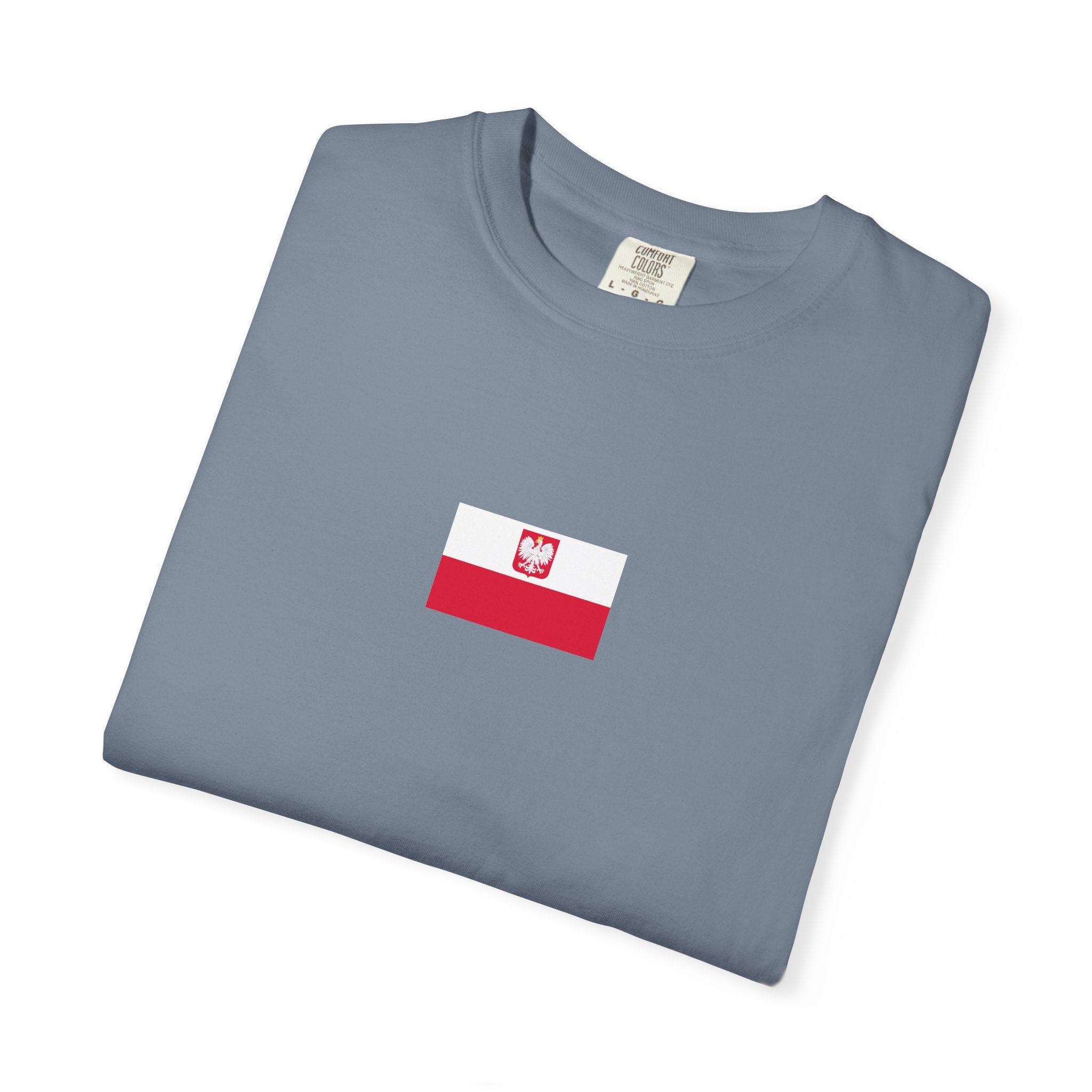 𝗣𝗢𝗟𝗔𝗡𝗗 | 𝗧‑𝗦𝗛𝗜𝗥𝗧 "Minimal Front Flag &amp; Back Map Design" 👕🛒📦✈️🌍🚚✅