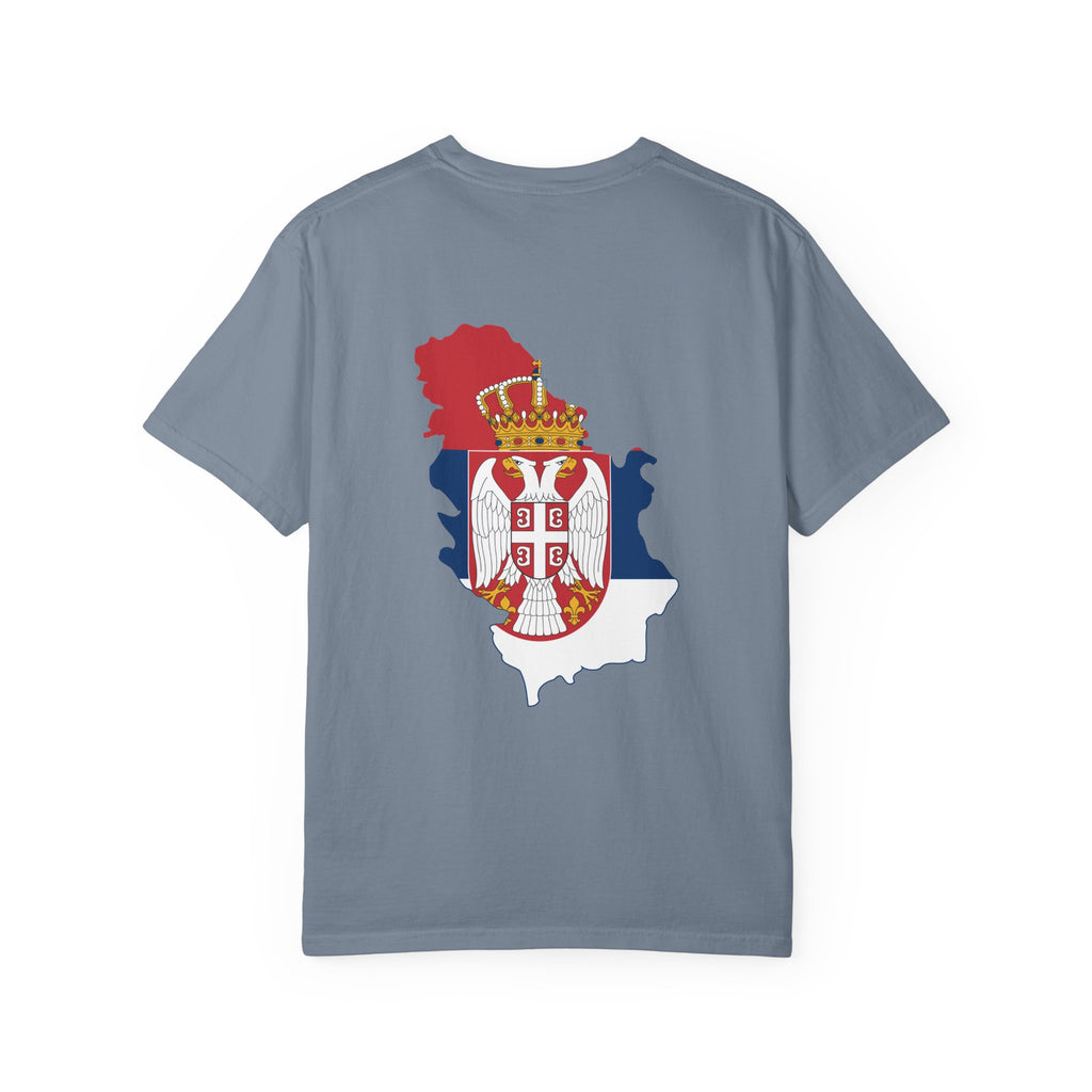 𝗦𝗘𝗥𝗕𝗜𝗔 | 𝗧‑𝗦𝗛𝗜𝗥𝗧 "Minimal Front Flag &amp; Back Map Design" 👕🛒📦✈️🌍🚚✅