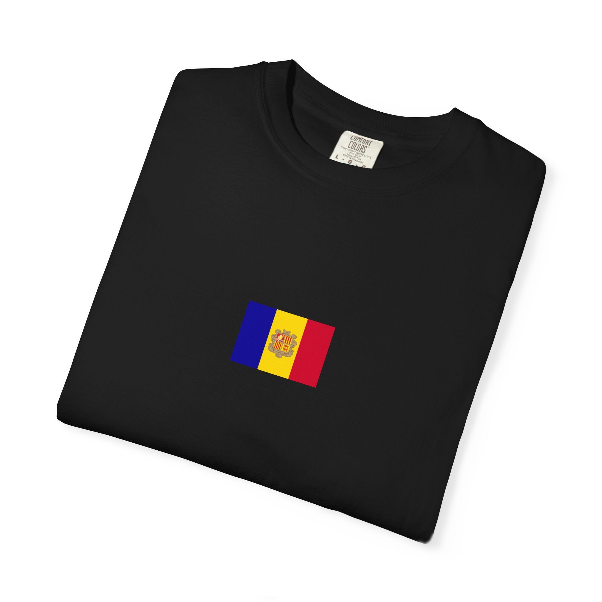 Andorra Flag T-Shirt — Map & Crest Graphic Tee
