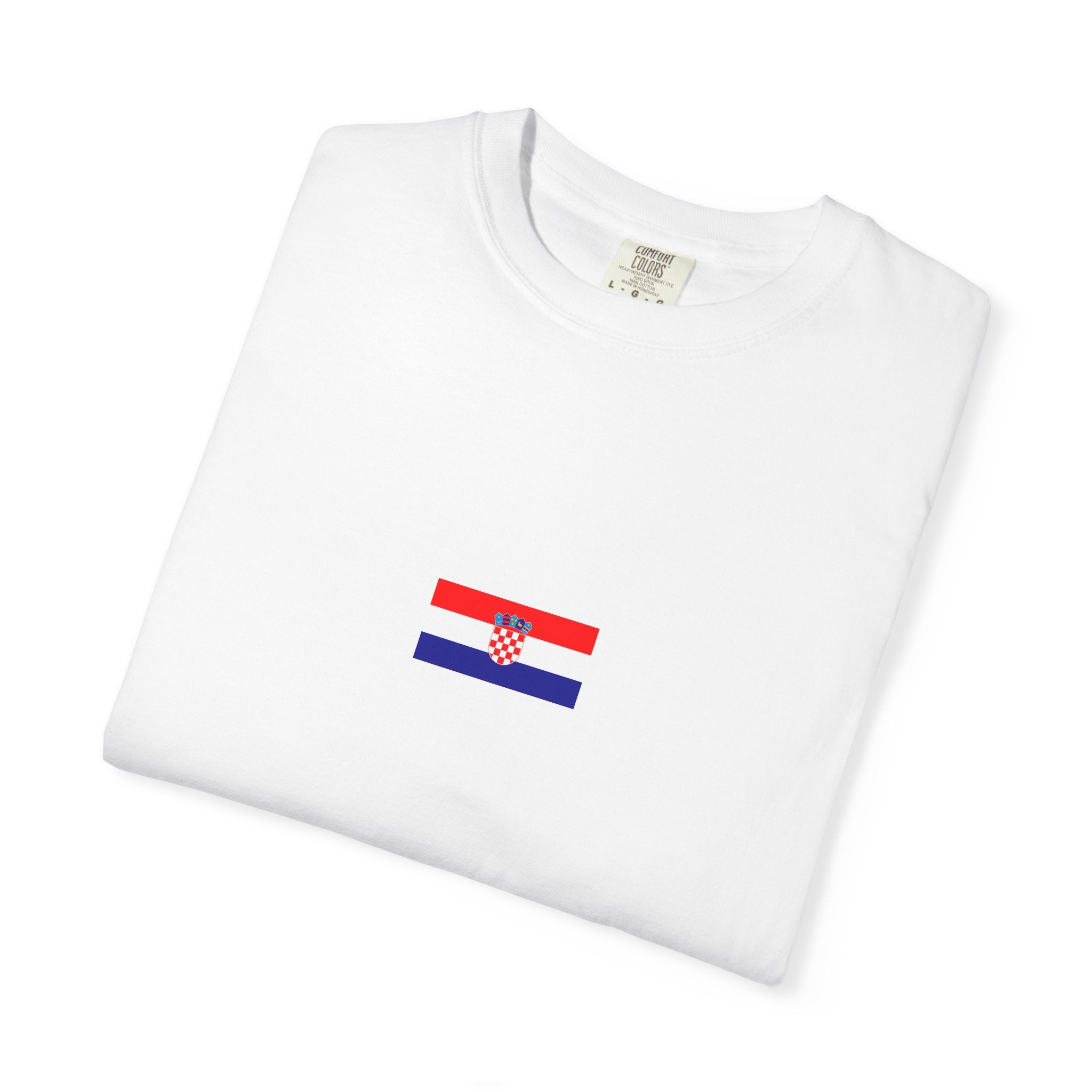 𝗖𝗥𝗢𝗔𝗧𝗜𝗔 | 𝗧‑𝗦𝗛𝗜𝗥𝗧 "Minimal Front Flag & Back Map Design" 👕🛒📦✈️🌍🚚✅