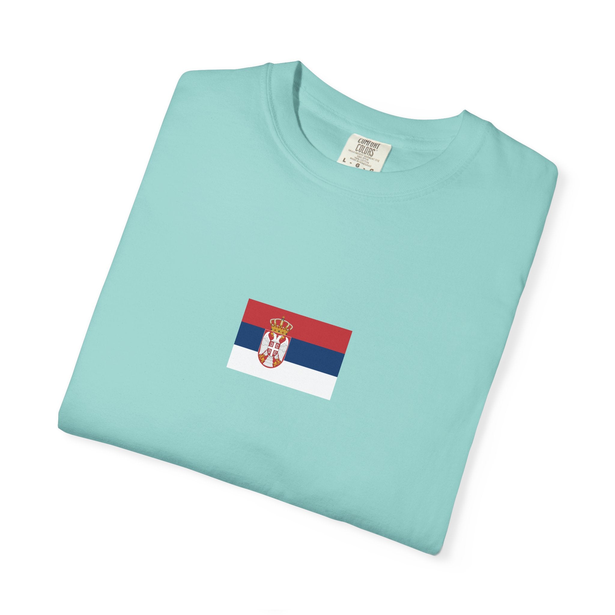𝗦𝗘𝗥𝗕𝗜𝗔 | 𝗧‑𝗦𝗛𝗜𝗥𝗧 "Minimal Front Flag &amp; Back Map Design" 👕🛒📦✈️🌍🚚✅