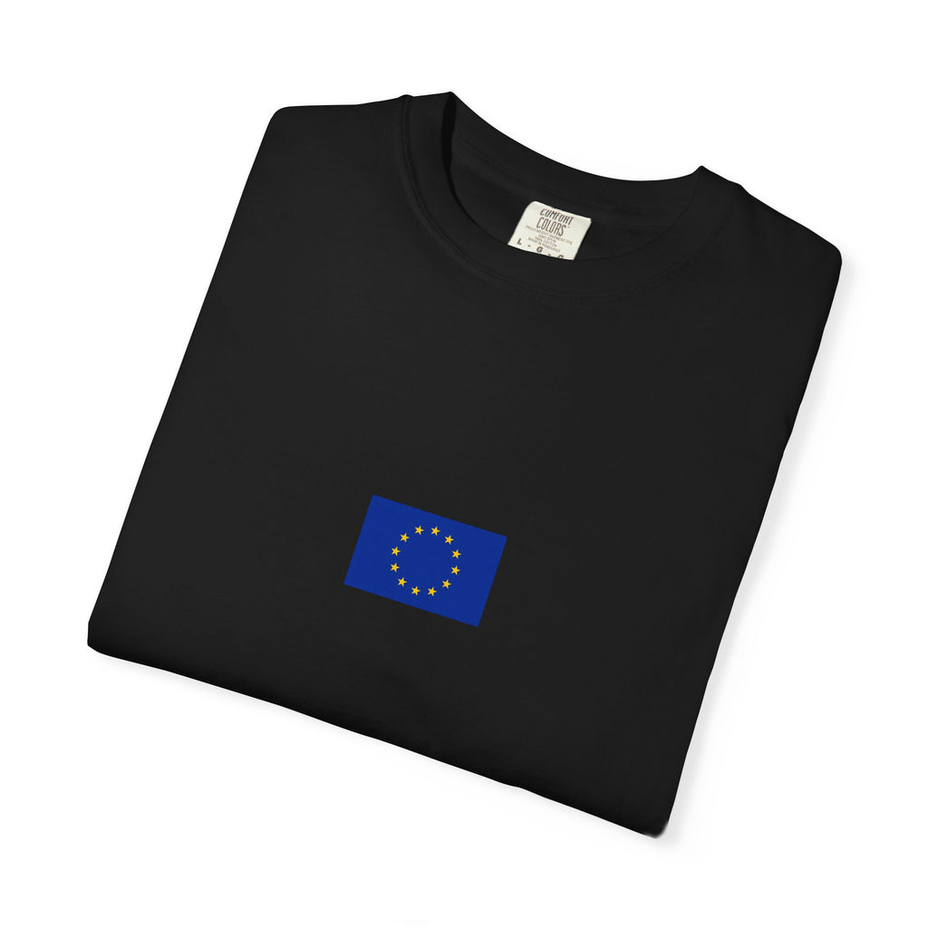 𝗘𝗨 | 𝗧‑𝗦𝗛𝗜𝗥𝗧 "Minimal Front Flag & Back Map Design" 👕🛒📦✈️🌍🚚✅