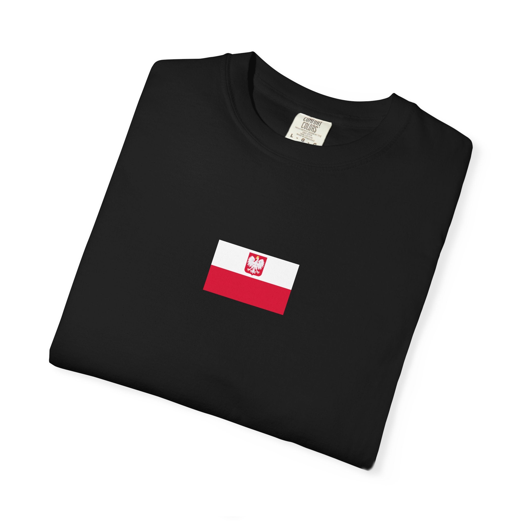 𝗣𝗢𝗟𝗔𝗡𝗗 | 𝗧‑𝗦𝗛𝗜𝗥𝗧 "Minimal Front Flag & Back Map Design" 👕🛒📦✈️🌍🚚✅