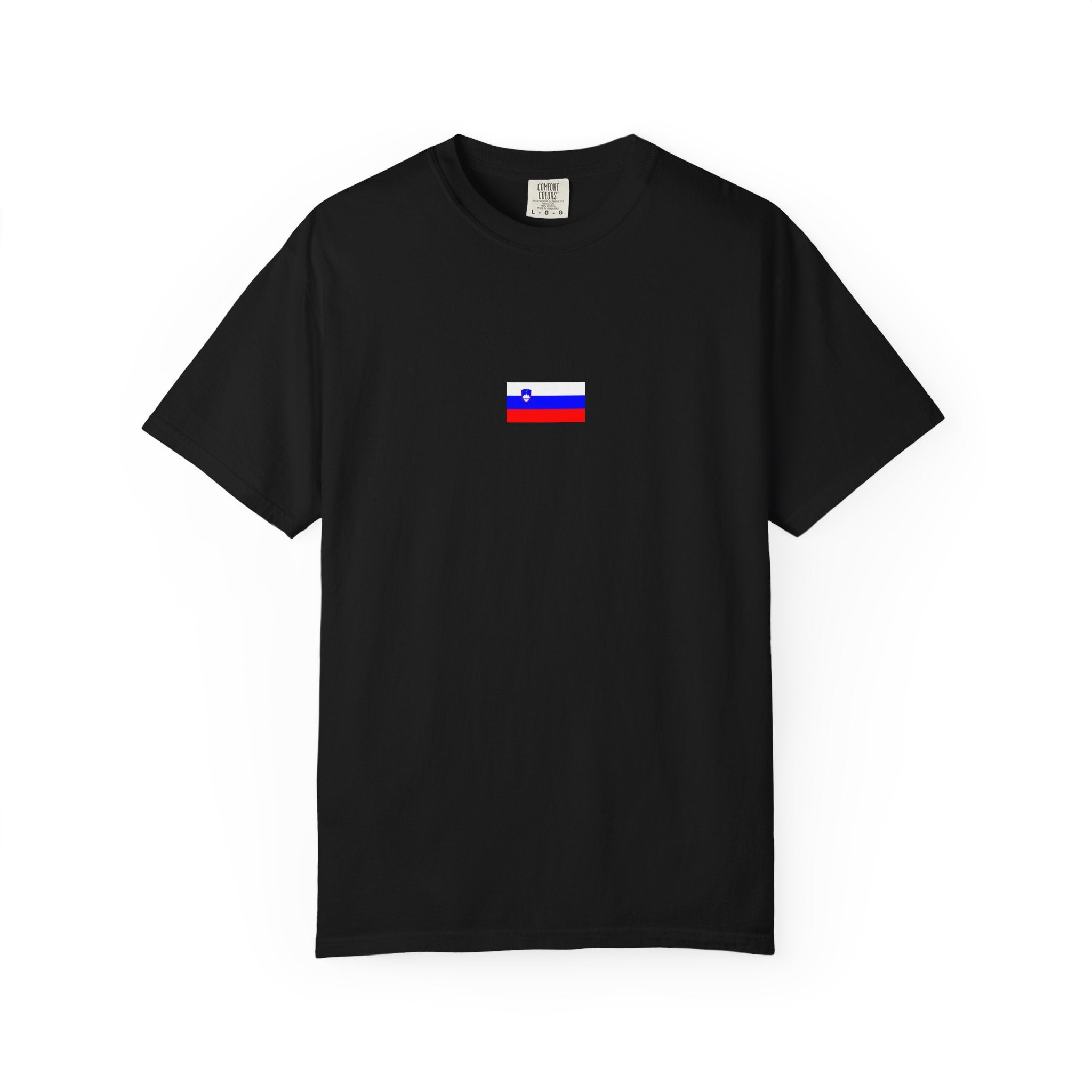 𝗦𝗟𝗢𝗩𝗘𝗡𝗜𝗔 | 𝗧‑𝗦𝗛𝗜𝗥𝗧 "Minimal Front Flag & Back Map Design" 👕🛒📦✈️🌍🚚✅