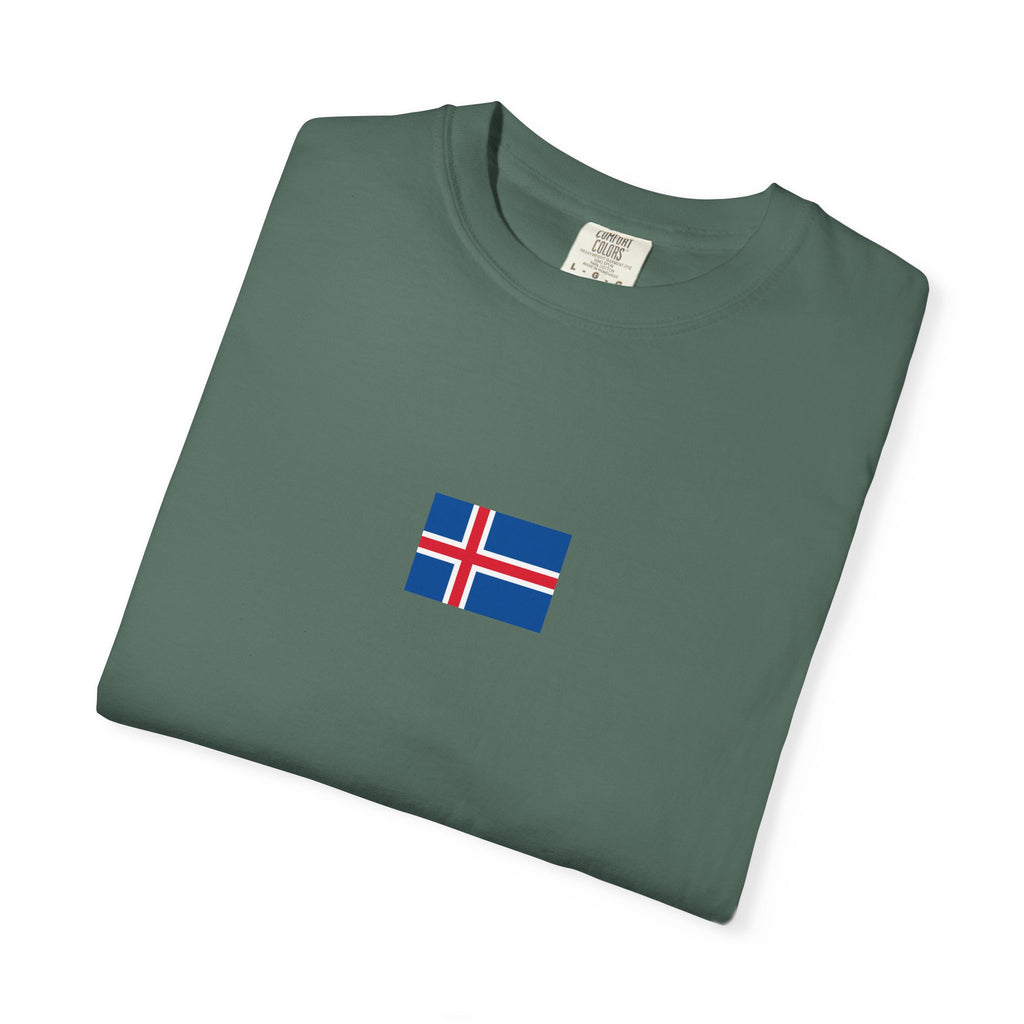 𝗜𝗖𝗘𝗟𝗔𝗡𝗗 | 𝗧‑𝗦𝗛𝗜𝗥𝗧 "Minimal Front Flag & Back Map Design" 👕🛒📦✈️🌍🚚✅