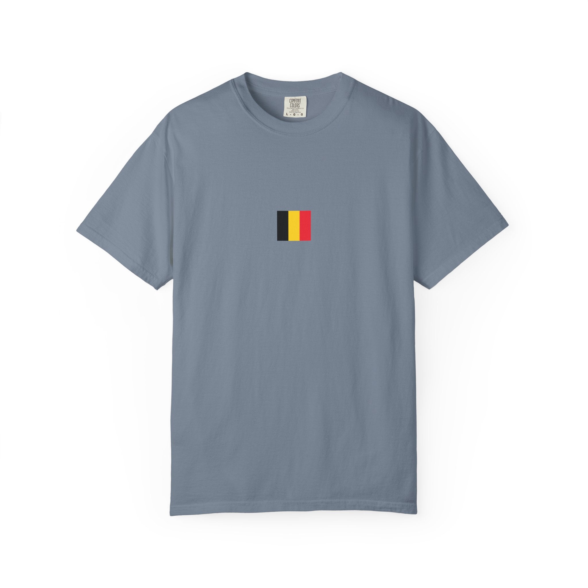 𝗕𝗘𝗟𝗚𝗜𝗨𝗠 | 𝗧‑𝗦𝗛𝗜𝗥𝗧 "Minimal Front Flag & Back Map Design" 👕🛒📦✈️🌍🚚✅