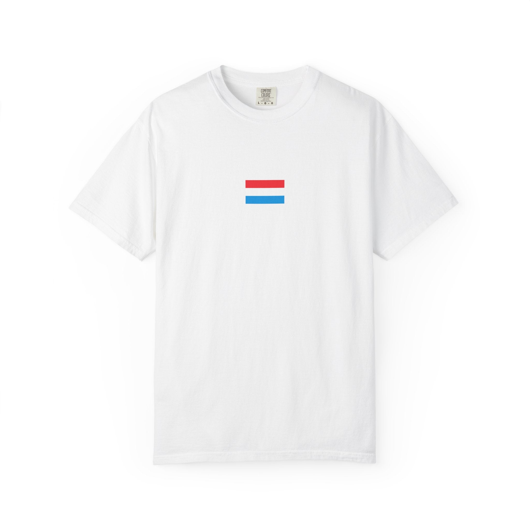 𝗟𝗨𝗫𝗘𝗠𝗕𝗢𝗨𝗥𝗚 | 𝗧‑𝗦𝗛𝗜𝗥𝗧 "Minimal Front Flag & Back Map Design" 👕🛒📦✈️🌍🚚✅