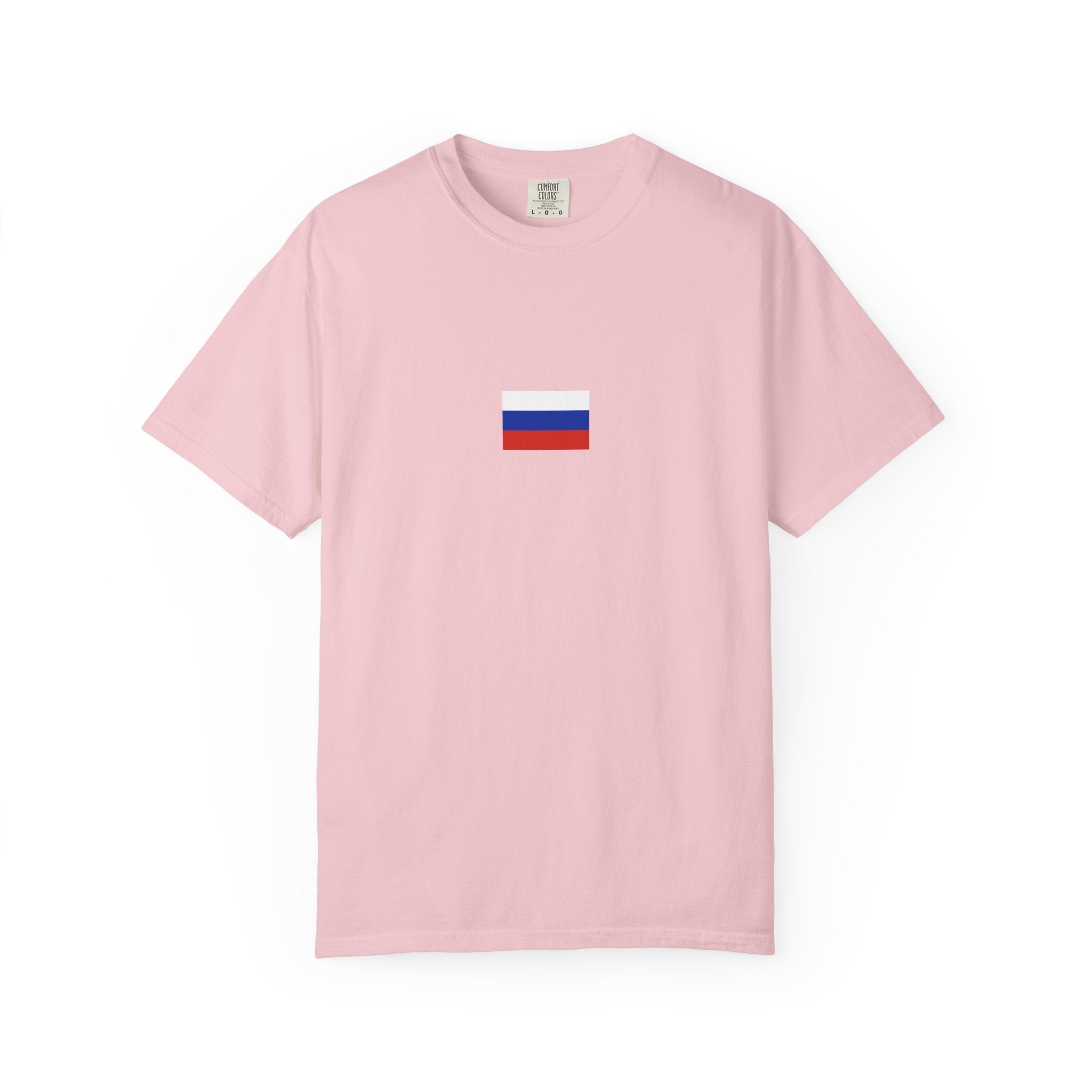 𝗥𝗨𝗦𝗦𝗜𝗔 | 𝗧‑𝗦𝗛𝗜𝗥𝗧 "Minimal Front Flag & Back Map Design" 👕🛒📦✈️🌍🚚✅