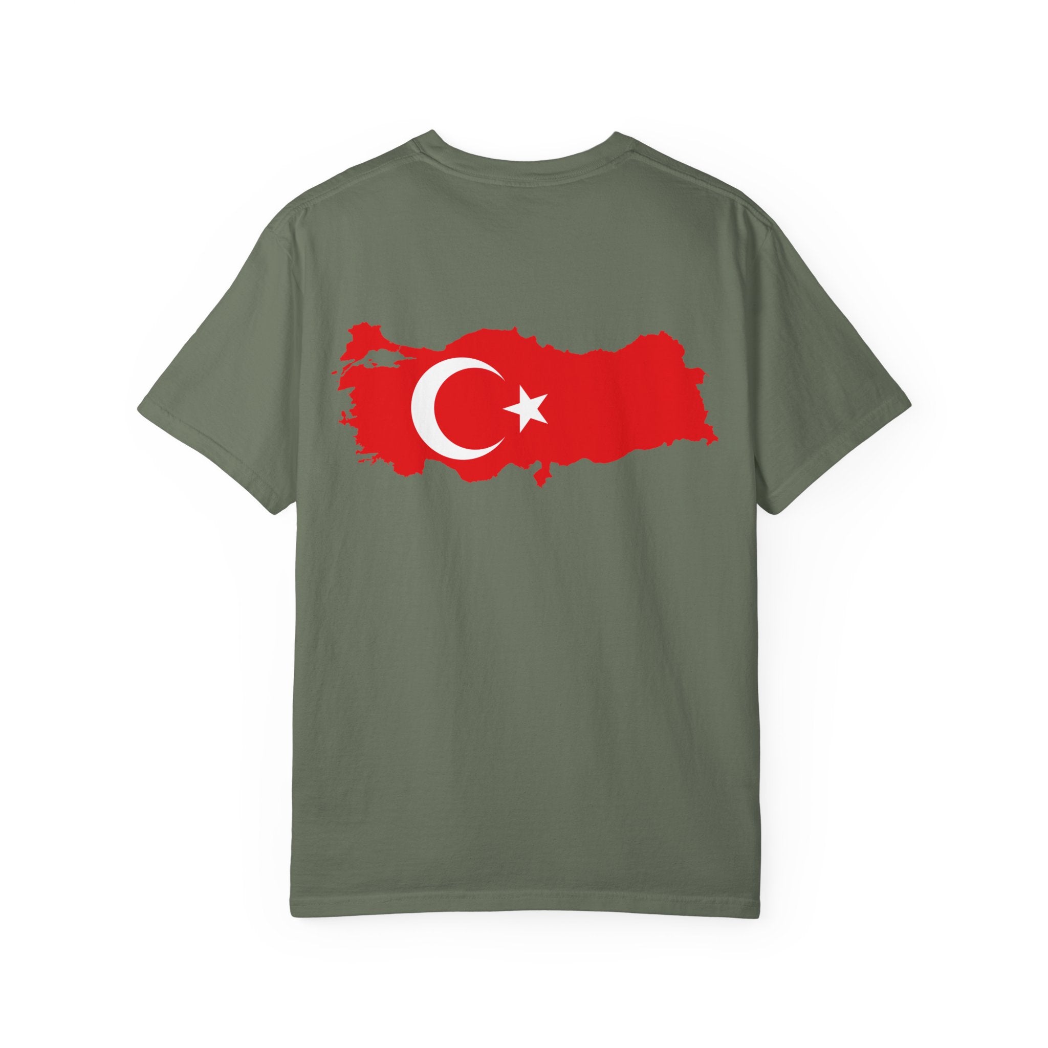 𝗧𝗨𝗥𝗞𝗘𝗬 | 𝗧‑𝗦𝗛𝗜𝗥𝗧 "Minimal Front Flag & Back Map Design" 👕🛒📦✈️🌍🚚✅