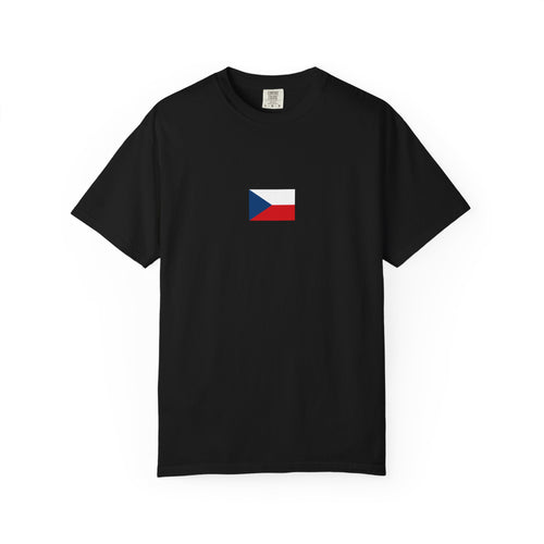 𝗖𝗭𝗘𝗖𝗛 | 𝗧‑𝗦𝗛𝗜𝗥𝗧 "Minimal Front Flag & Back Map Design" 👕🛒📦✈️🌍🚚✅