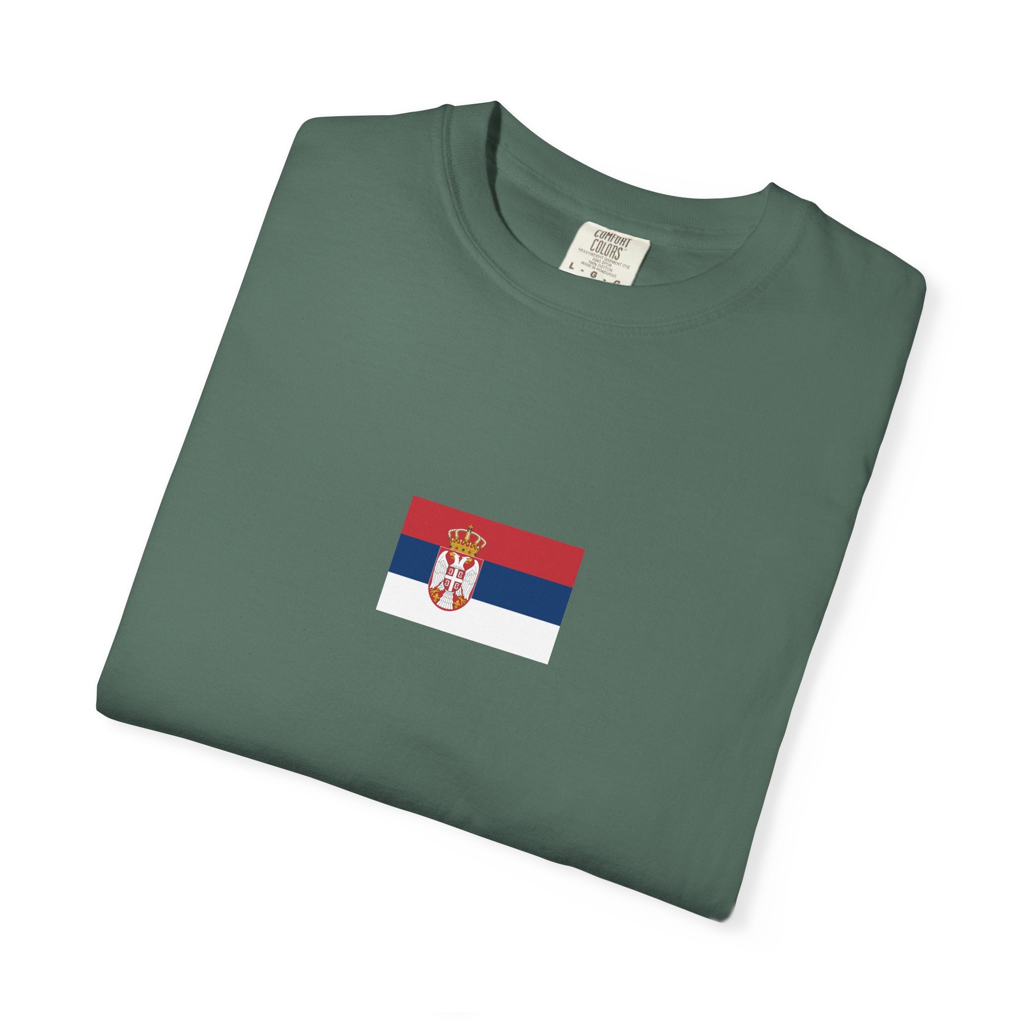 𝗦𝗘𝗥𝗕𝗜𝗔 | 𝗧‑𝗦𝗛𝗜𝗥𝗧 "Minimal Front Flag &amp; Back Map Design" 👕🛒📦✈️🌍🚚✅
