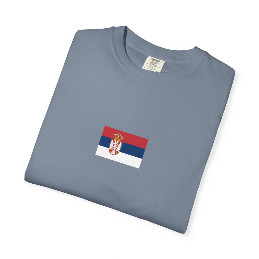 𝗦𝗘𝗥𝗕𝗜𝗔 | 𝗧‑𝗦𝗛𝗜𝗥𝗧 "Minimal Front Flag &amp; Back Map Design" 👕🛒📦✈️🌍🚚✅