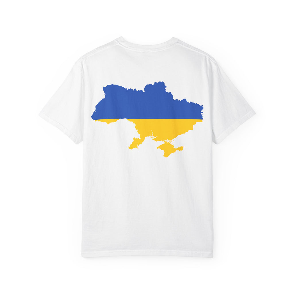 𝗨𝗞𝗥𝗔𝗜𝗡𝗘 | 𝗧-𝗦𝗛𝗜𝗥𝗧 "Minimal Front Flag &amp; Back Map Design" 👕🛒📦✈️🌍🚚✅