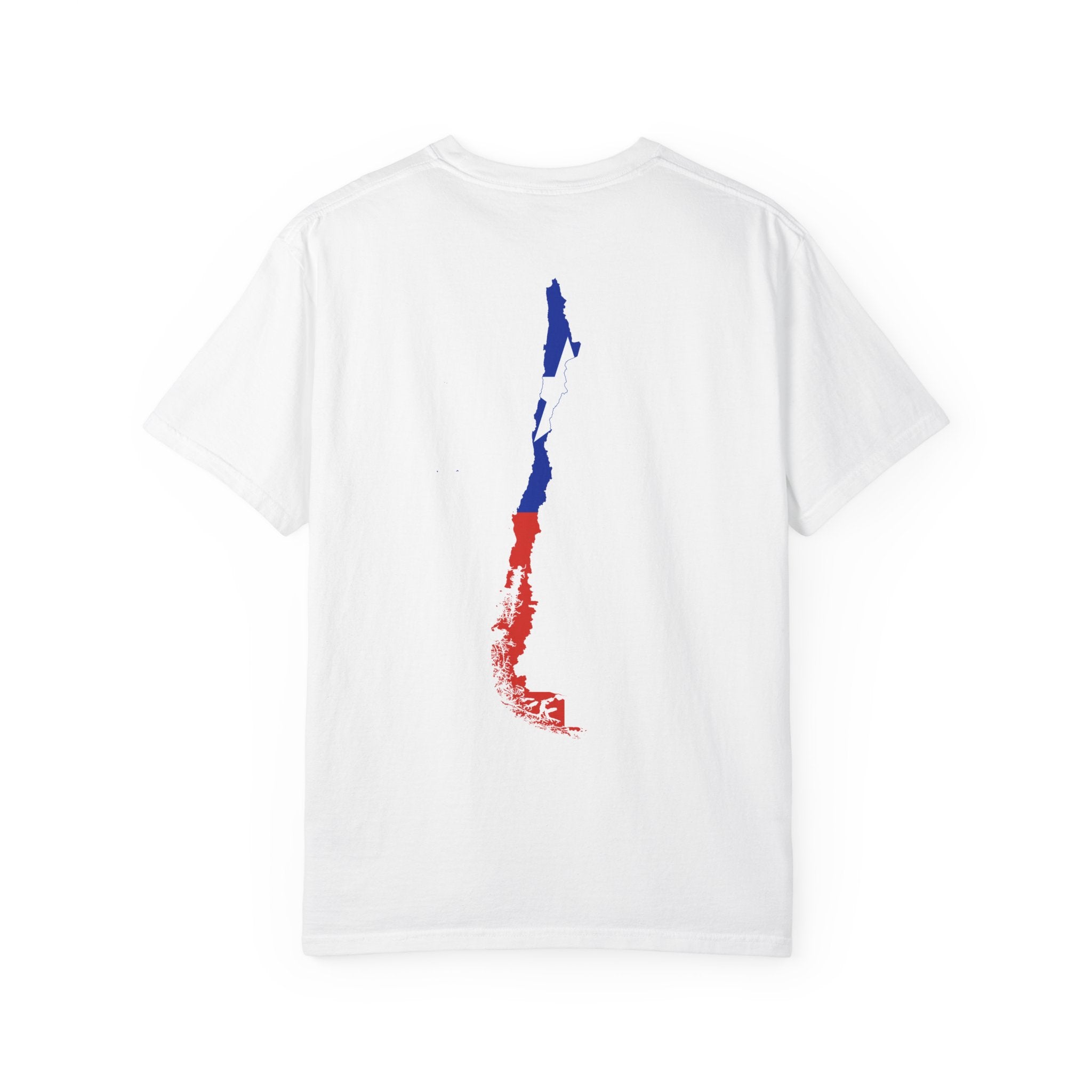 Chile Minimal Flag T-Shirt — Small Chest Emblem, Patriotic Casual Tee