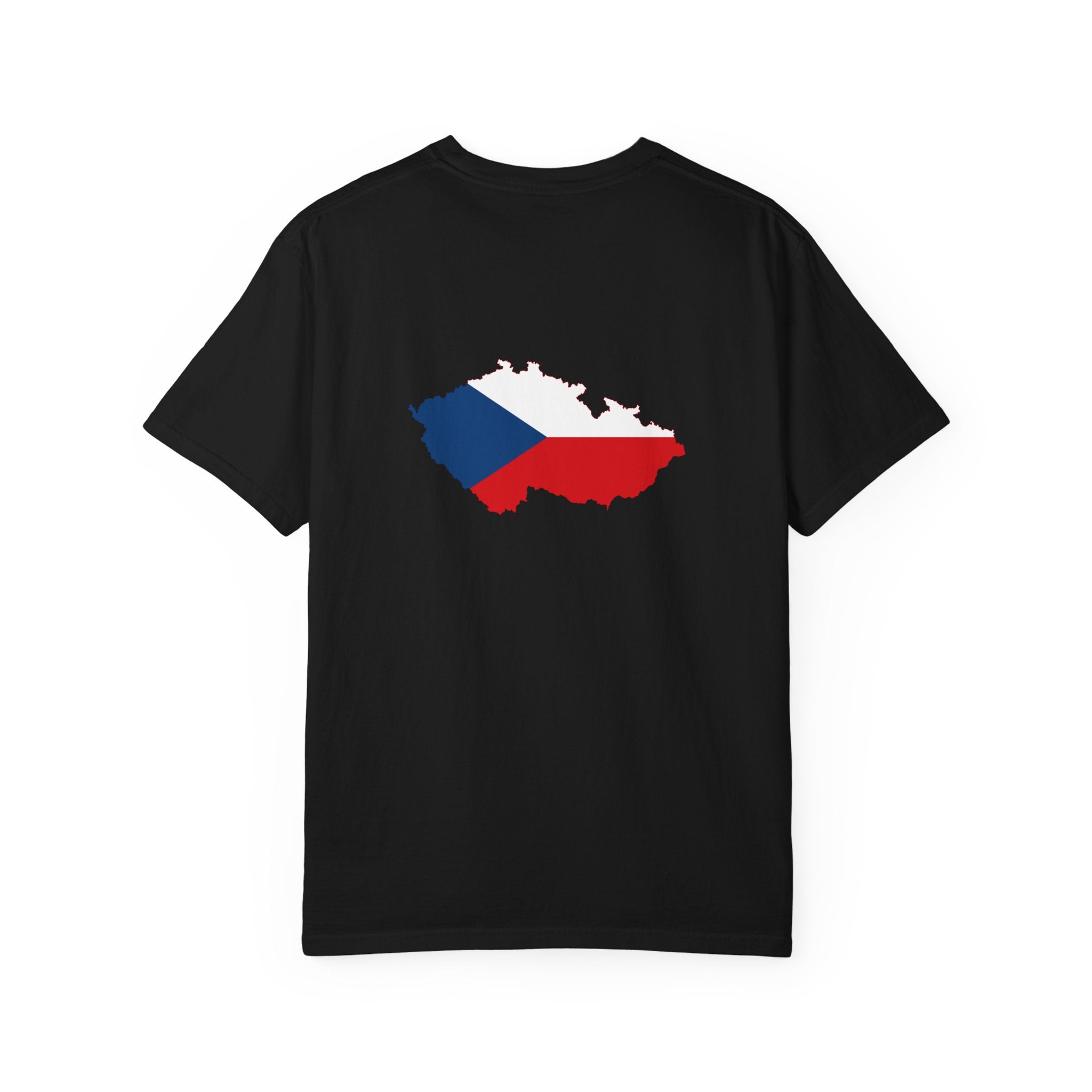 𝗖𝗭𝗘𝗖𝗛 | 𝗧‑𝗦𝗛𝗜𝗥𝗧 "Minimal Front Flag & Back Map Design" 👕🛒📦✈️🌍🚚✅
