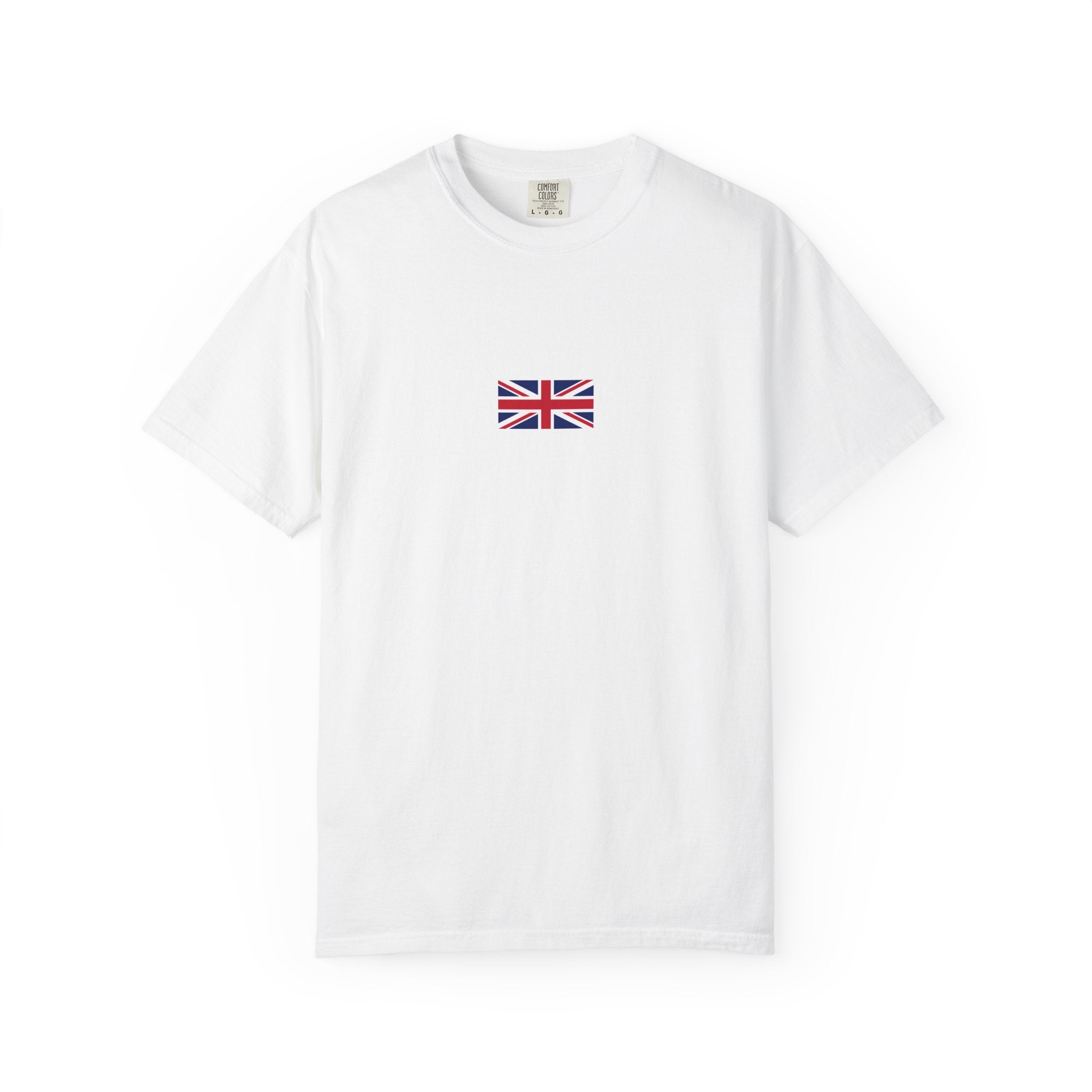 𝗨𝗡𝗜𝗧𝗘𝗗 𝗞𝗜𝗡𝗚𝗗𝗢𝗠 | 𝗧-𝗦𝗛𝗜𝗥𝗧 "Minimal Front Flag & Back Map Design" 👕🛒📦✈️🌍🚚✅