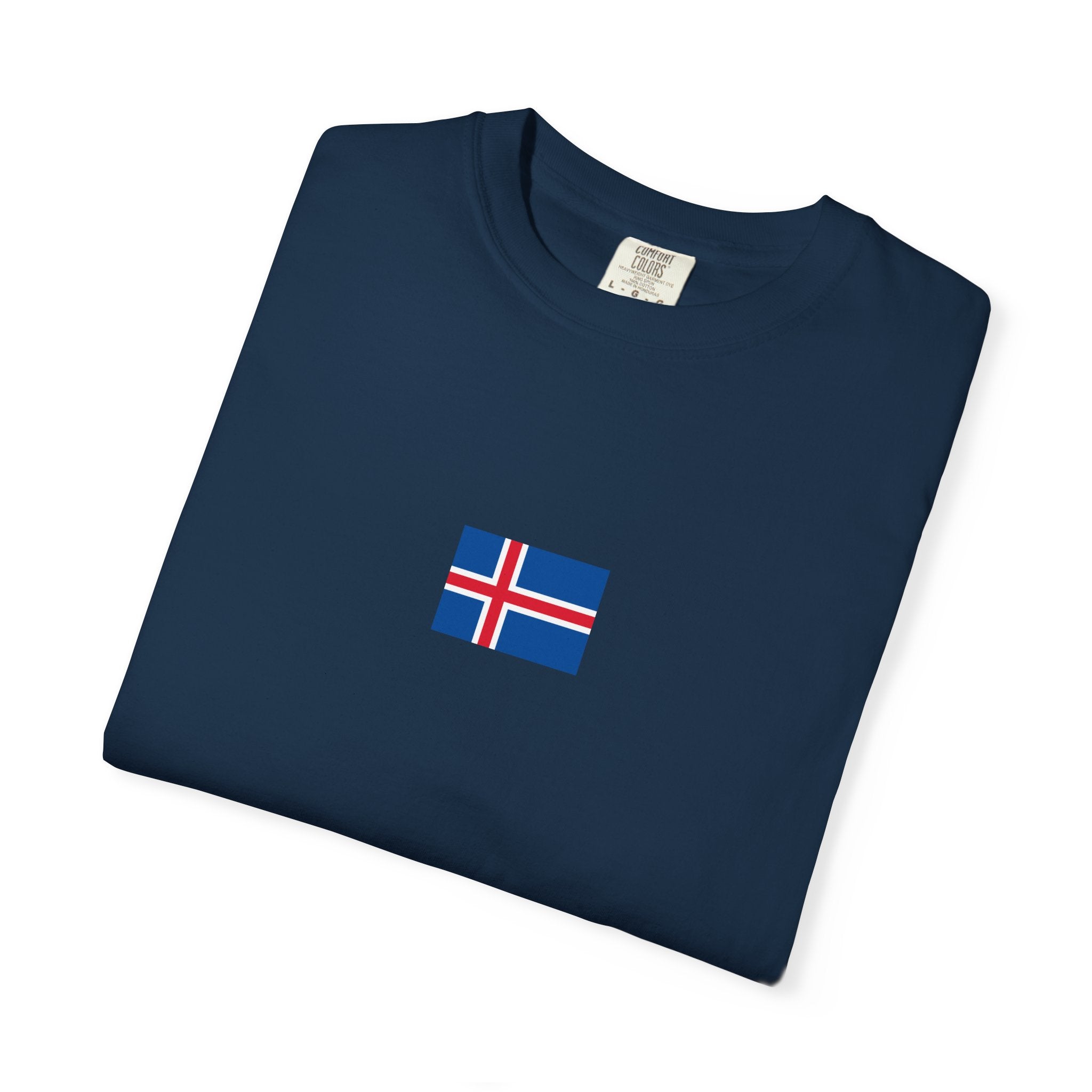 𝗜𝗖𝗘𝗟𝗔𝗡𝗗 | 𝗧‑𝗦𝗛𝗜𝗥𝗧 "Minimal Front Flag & Back Map Design" 👕🛒📦✈️🌍🚚✅