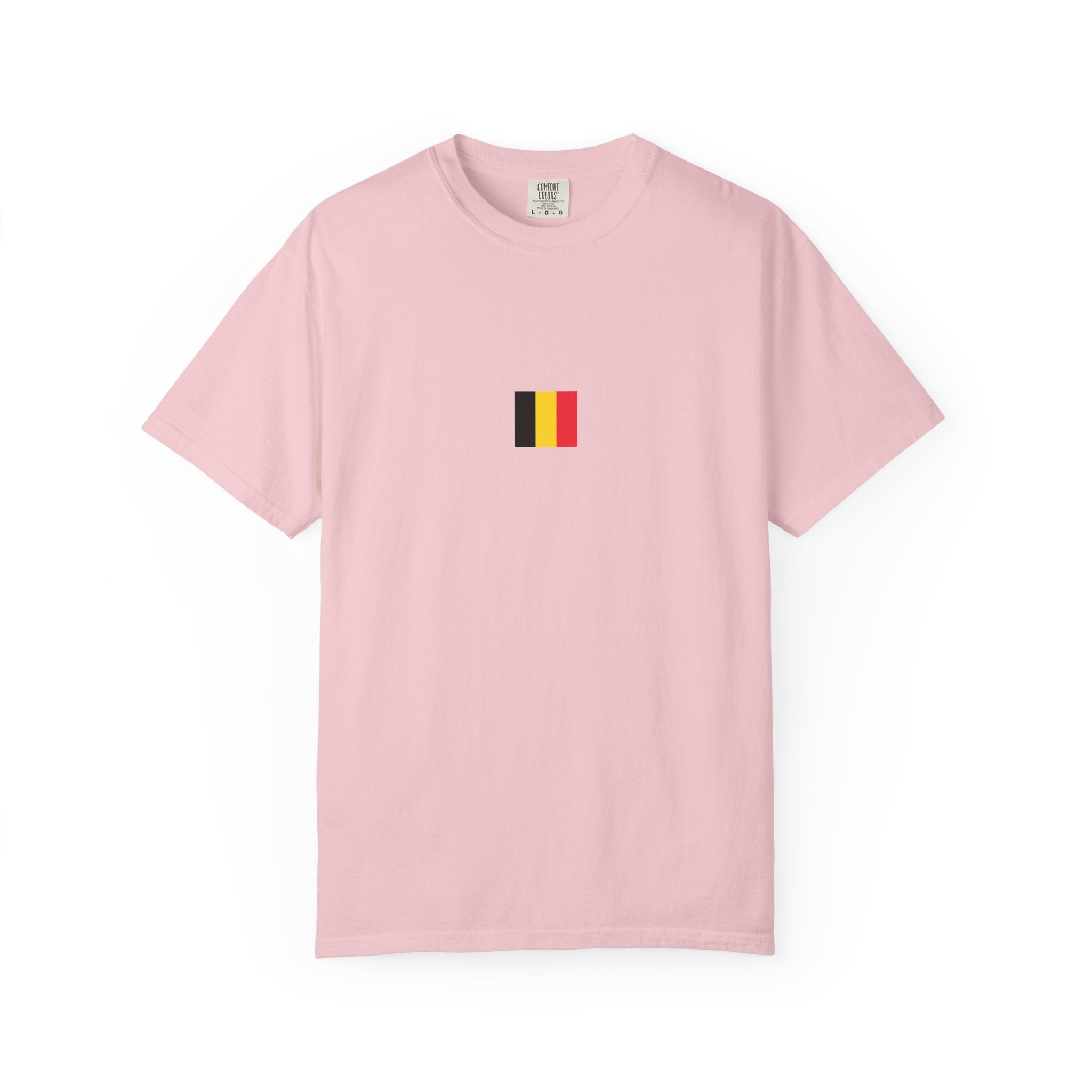 𝗕𝗘𝗟𝗚𝗜𝗨𝗠 | 𝗧‑𝗦𝗛𝗜𝗥𝗧 "Minimal Front Flag & Back Map Design" 👕🛒📦✈️🌍🚚✅