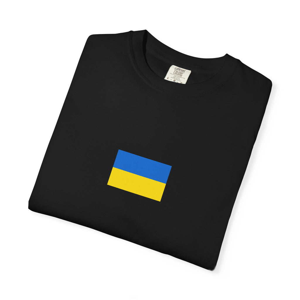 𝗨𝗞𝗥𝗔𝗜𝗡𝗘 | 𝗧-𝗦𝗛𝗜𝗥𝗧 "Minimal Front Flag &amp; Back Map Design" 👕🛒📦✈️🌍🚚✅