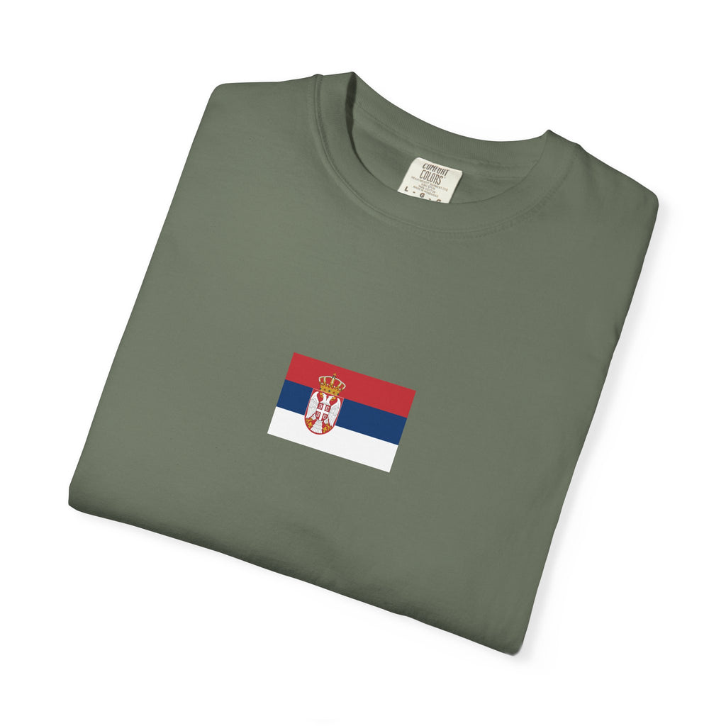 𝗦𝗘𝗥𝗕𝗜𝗔 | 𝗧‑𝗦𝗛𝗜𝗥𝗧 "Minimal Front Flag &amp; Back Map Design" 👕🛒📦✈️🌍🚚✅