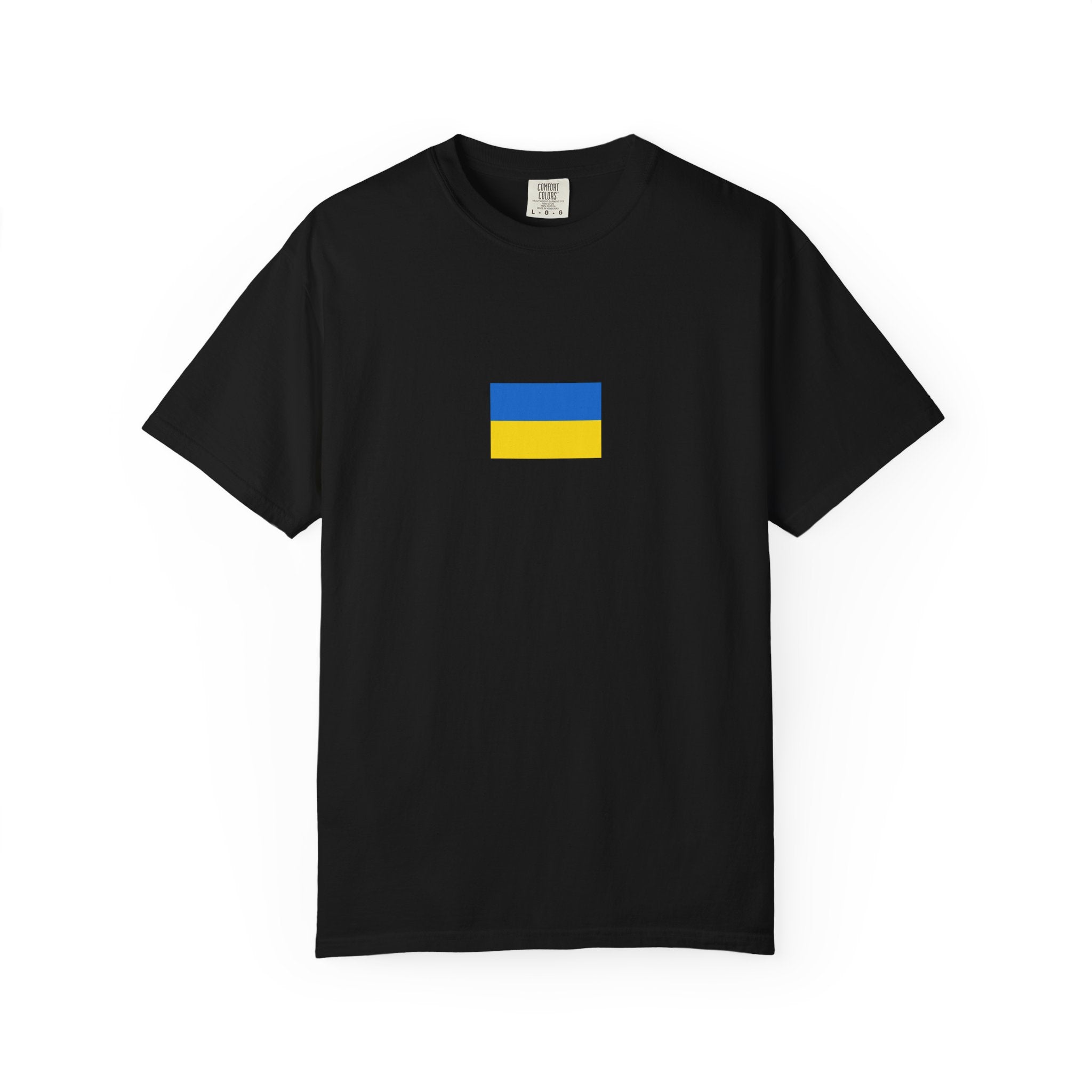 𝗨𝗞𝗥𝗔𝗜𝗡𝗘 | 𝗧-𝗦𝗛𝗜𝗥𝗧 "Minimal Front Flag & Back Map Design" 👕🛒📦✈️🌍🚚✅