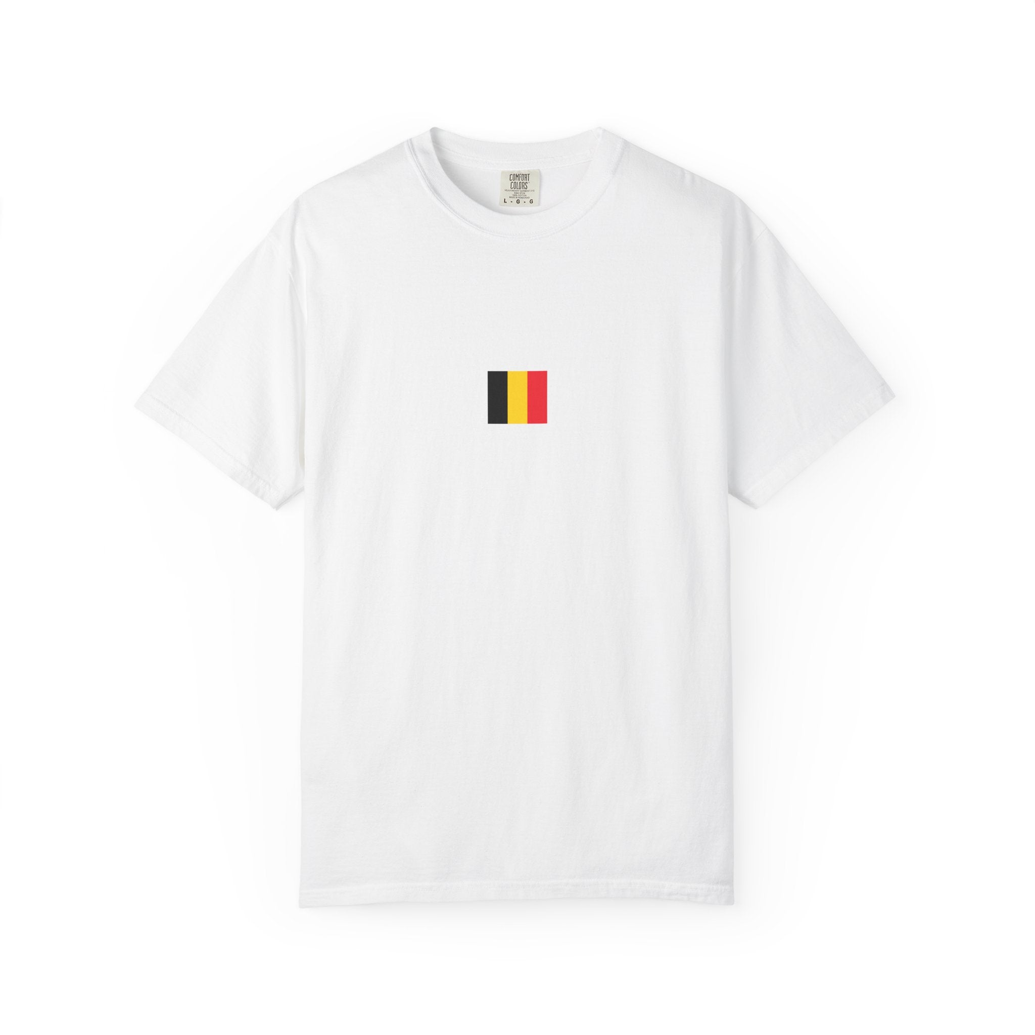 𝗕𝗘𝗟𝗚𝗜𝗨𝗠 | 𝗧‑𝗦𝗛𝗜𝗥𝗧 "Minimal Front Flag & Back Map Design" 👕🛒📦✈️🌍🚚✅