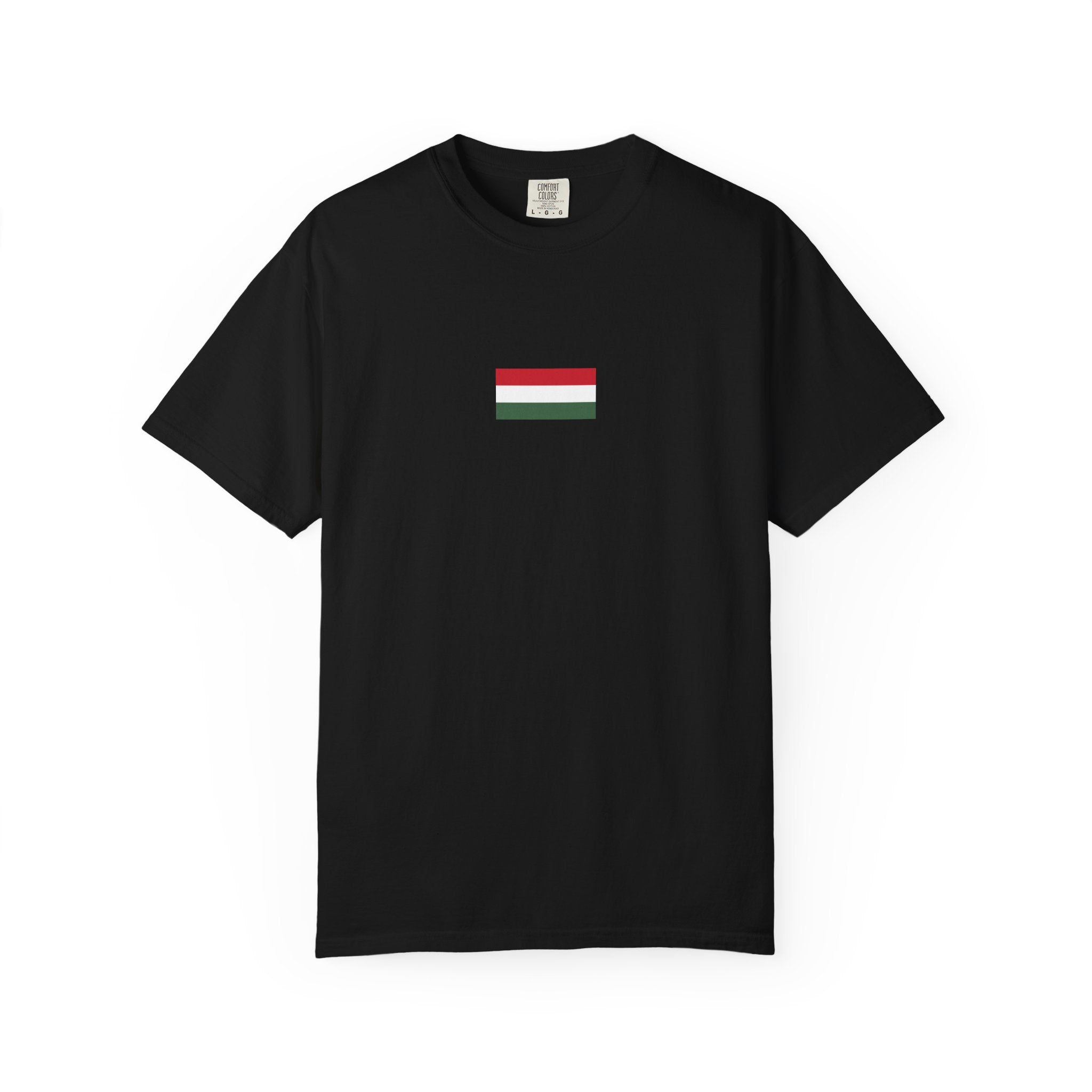 𝗛𝗨𝗡𝗚𝗔𝗥𝗬 | 𝗧‑𝗦𝗛𝗜𝗥𝗧 "Minimal Front Flag & Back Map Design" 👕🛒📦✈️🌍🚚✅