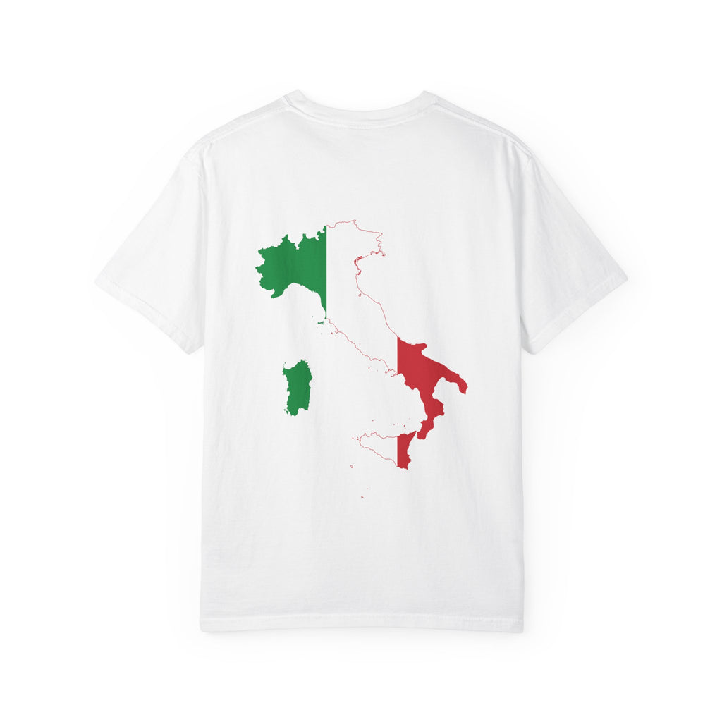 𝗜𝗧𝗔𝗟𝗬 | 𝗧‑𝗦𝗛𝗜𝗥𝗧 "Minimal Front Flag & Back Map Design" 👕🛒📦✈️🌍🚚✅