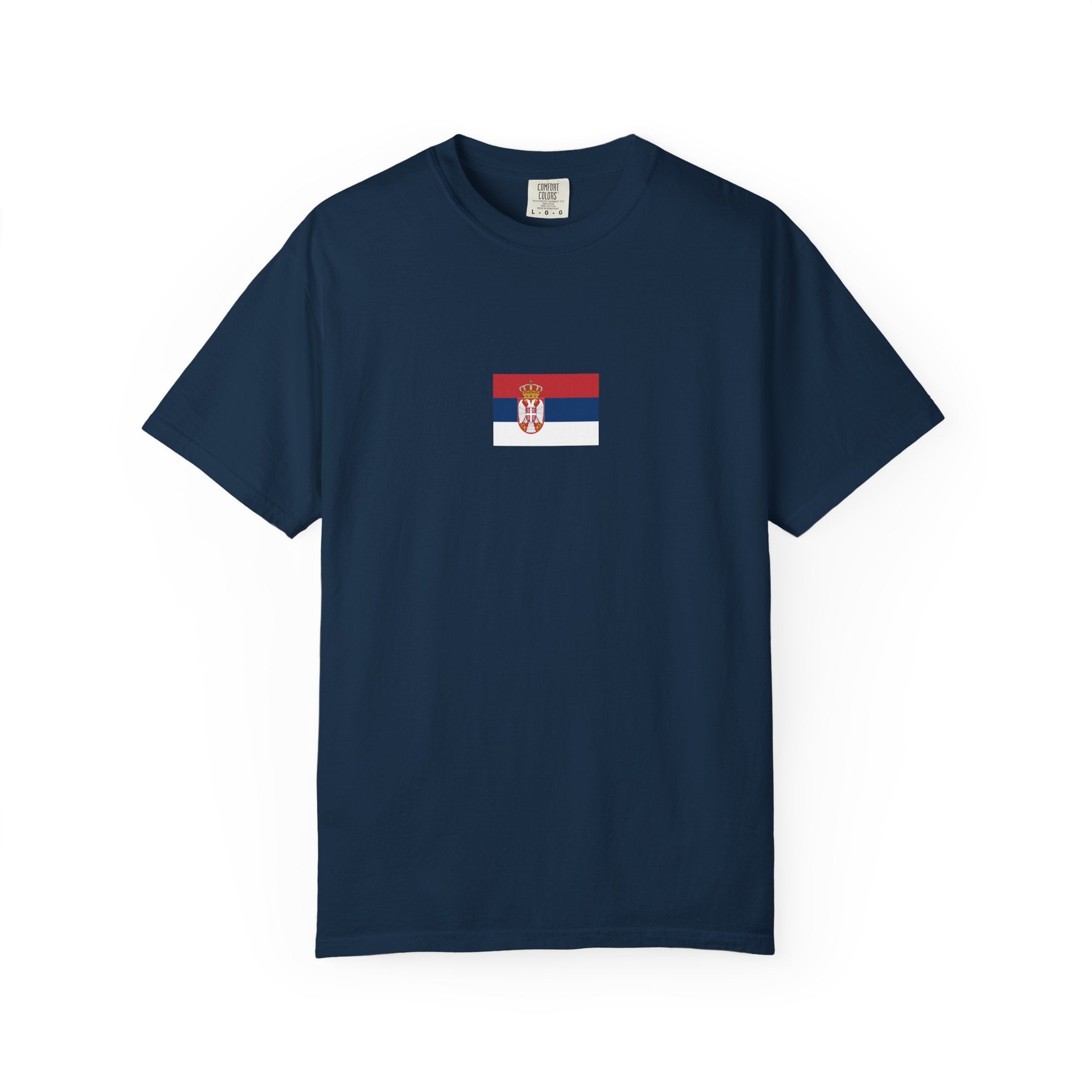 𝗦𝗘𝗥𝗕𝗜𝗔 | 𝗧‑𝗦𝗛𝗜𝗥𝗧 "Minimal Front Flag & Back Map Design" 👕🛒📦✈️🌍🚚✅