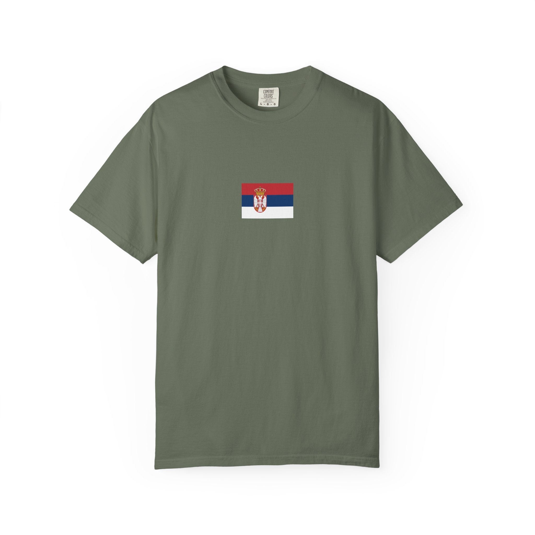 𝗦𝗘𝗥𝗕𝗜𝗔 | 𝗧‑𝗦𝗛𝗜𝗥𝗧 "Minimal Front Flag & Back Map Design" 👕🛒📦✈️🌍🚚✅