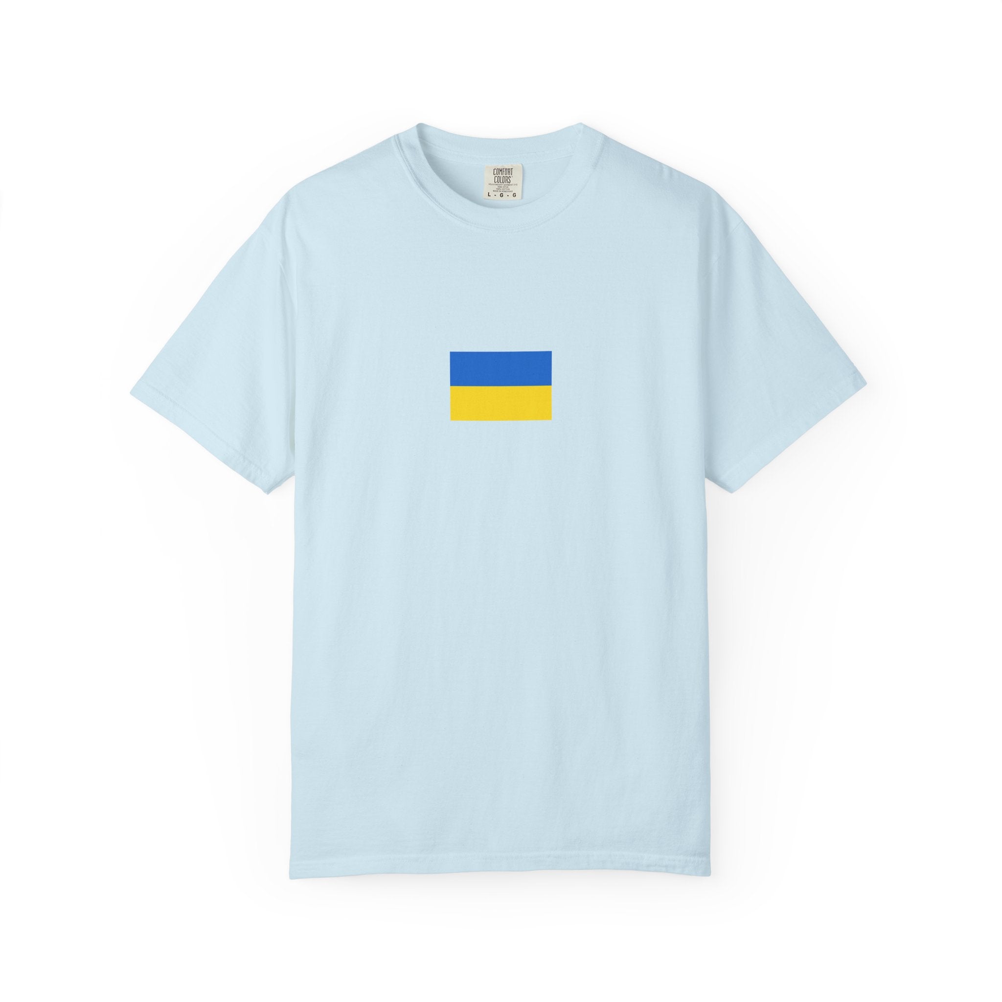 𝗨𝗞𝗥𝗔𝗜𝗡𝗘 | 𝗧-𝗦𝗛𝗜𝗥𝗧 "Minimal Front Flag & Back Map Design" 👕🛒📦✈️🌍🚚✅