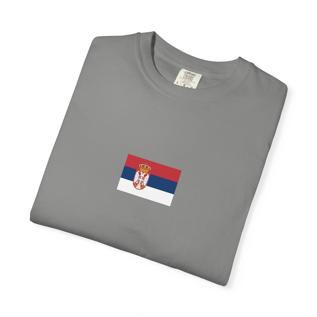 𝗦𝗘𝗥𝗕𝗜𝗔 | 𝗧‑𝗦𝗛𝗜𝗥𝗧 "Minimal Front Flag &amp; Back Map Design" 👕🛒📦✈️🌍🚚✅