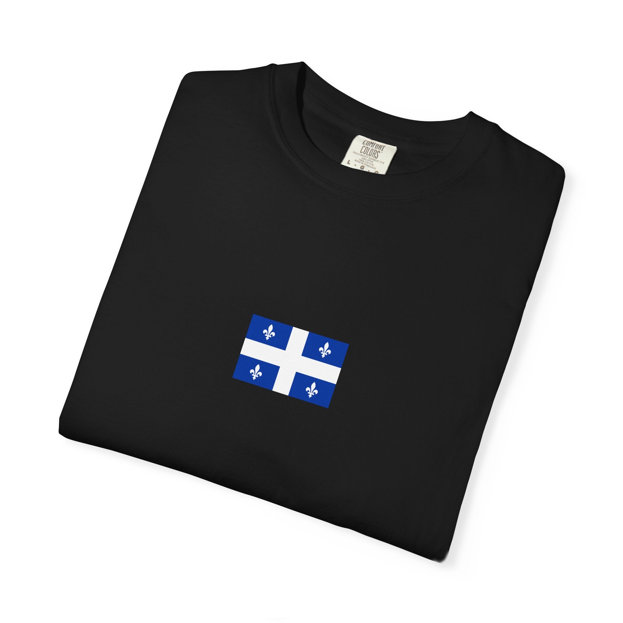 𝗤𝗨𝗘𝗕𝗘𝗖 | 𝗧‑𝗦𝗛𝗜𝗥𝗧 "Minimal Front Flag & Back Map Design" 👕🛒📦✈️🌍🚚✅