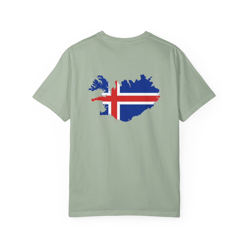𝗜𝗖𝗘𝗟𝗔𝗡𝗗 | 𝗧‑𝗦𝗛𝗜𝗥𝗧 "Minimal Front Flag & Back Map Design" 👕🛒📦✈️🌍🚚✅