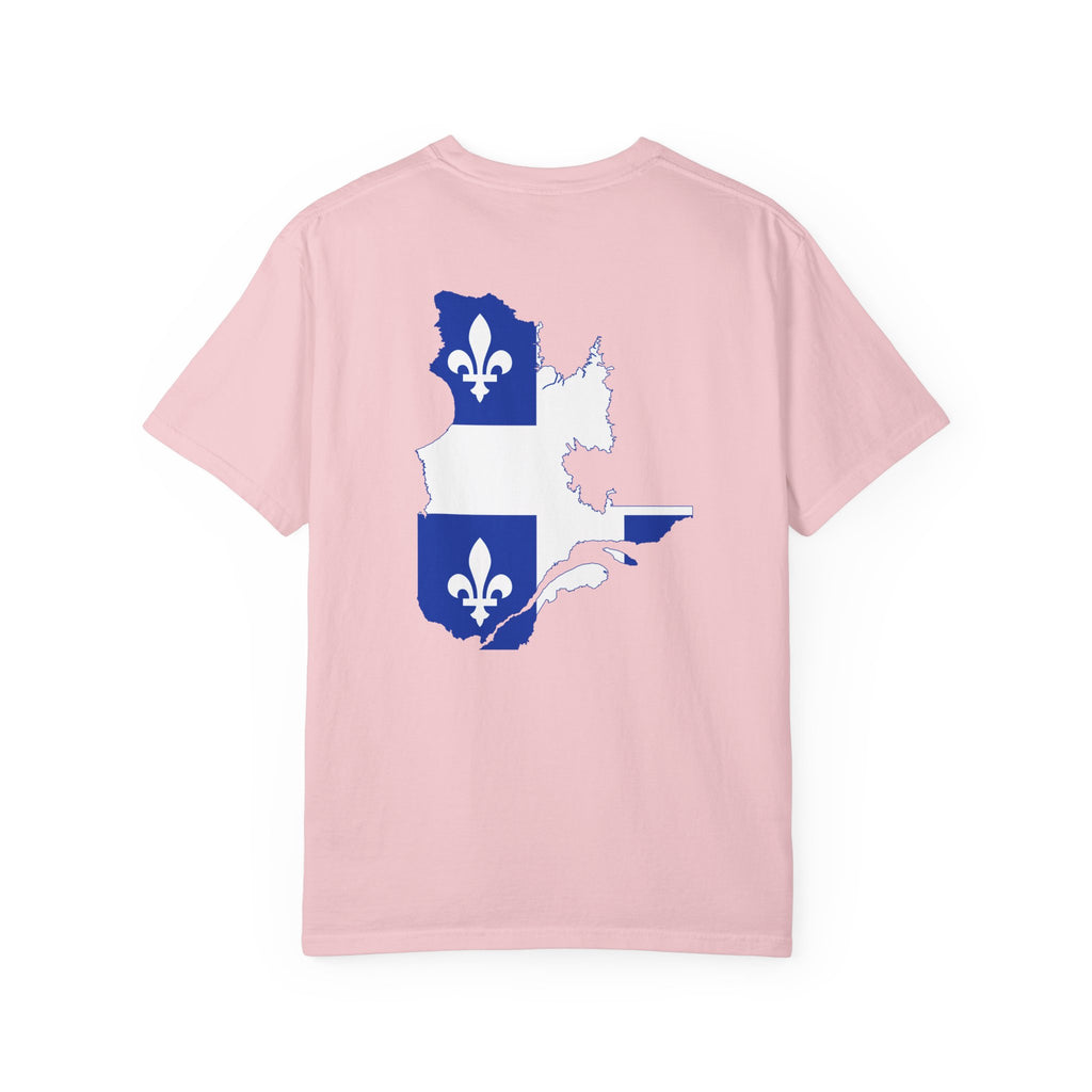 𝗤𝗨𝗘𝗕𝗘𝗖 | 𝗧‑𝗦𝗛𝗜𝗥𝗧 "Minimal Front Flag & Back Map Design" 👕🛒📦✈️🌍🚚✅