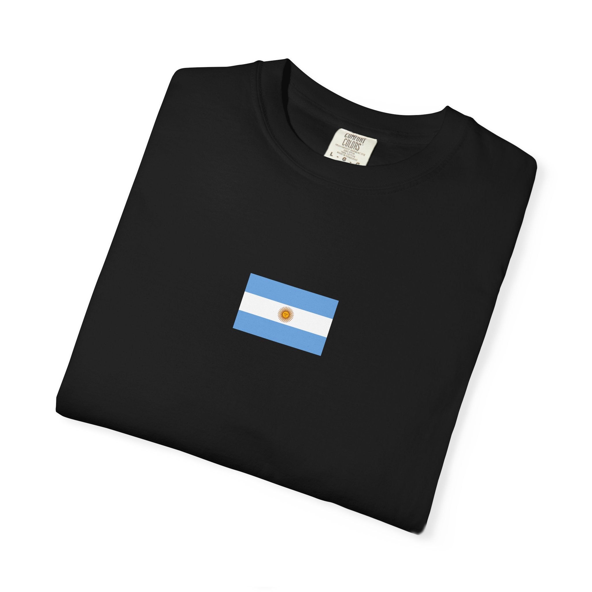 𝗔𝗥𝗚𝗘𝗡𝗧𝗜𝗡𝗔 | 𝗧-𝗦𝗵𝗶𝗿𝘁 "Minimal Front Flag & Back Map Design"  👕🛒📦✈️🌍🚚✅