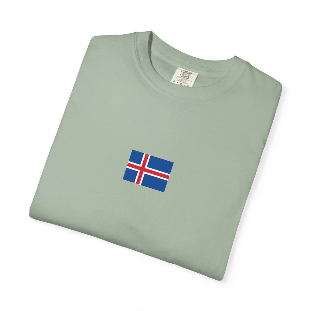 𝗜𝗖𝗘𝗟𝗔𝗡𝗗 | 𝗧‑𝗦𝗛𝗜𝗥𝗧 "Minimal Front Flag & Back Map Design" 👕🛒📦✈️🌍🚚✅