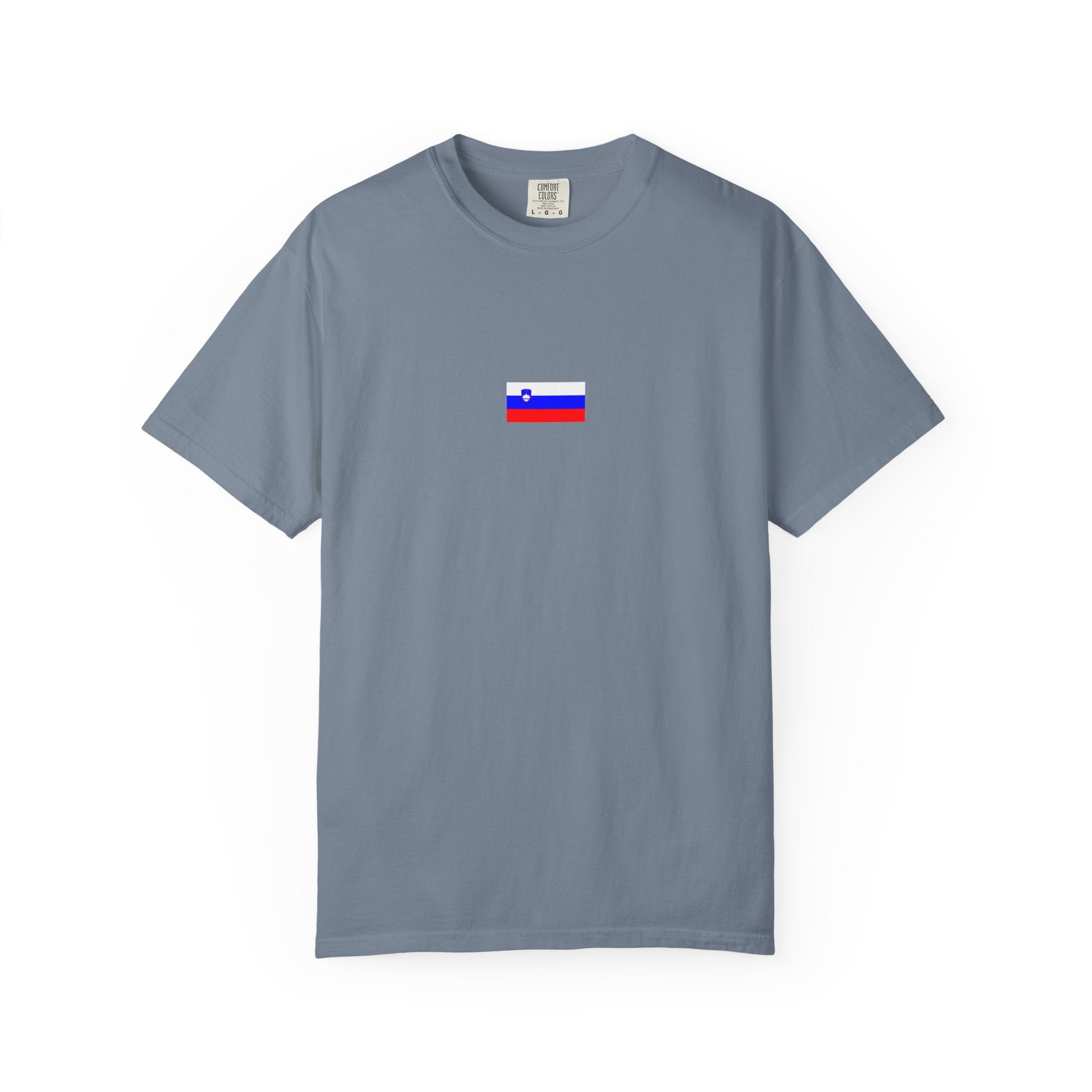 𝗦𝗟𝗢𝗩𝗘𝗡𝗜𝗔 | 𝗧‑𝗦𝗛𝗜𝗥𝗧 "Minimal Front Flag & Back Map Design" 👕🛒📦✈️🌍🚚✅