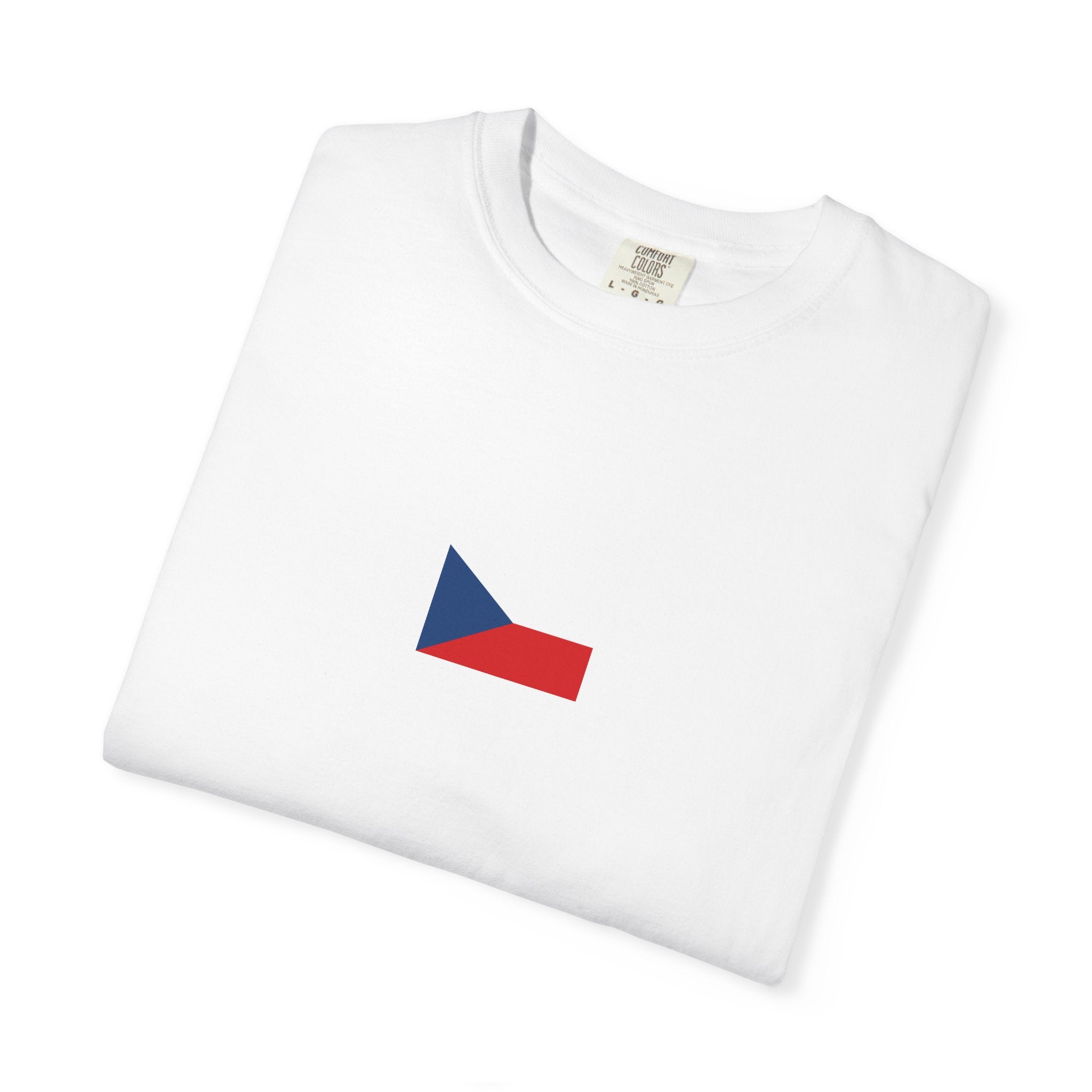 𝗖𝗭𝗘𝗖𝗛 | 𝗧‑𝗦𝗛𝗜𝗥𝗧 "Minimal Front Flag & Back Map Design" 👕🛒📦✈️🌍🚚✅