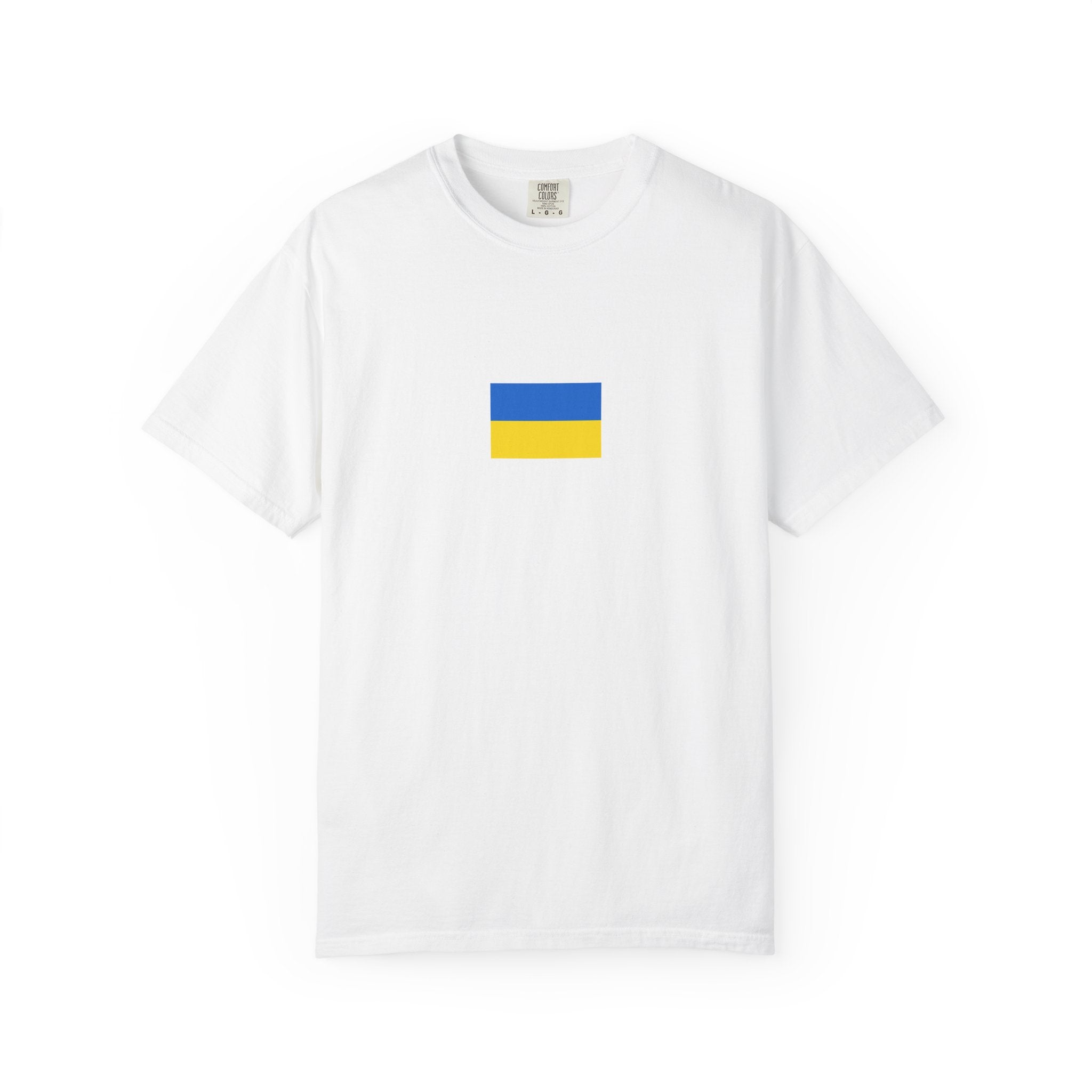 𝗨𝗞𝗥𝗔𝗜𝗡𝗘 | 𝗧-𝗦𝗛𝗜𝗥𝗧 "Minimal Front Flag & Back Map Design" 👕🛒📦✈️🌍🚚✅