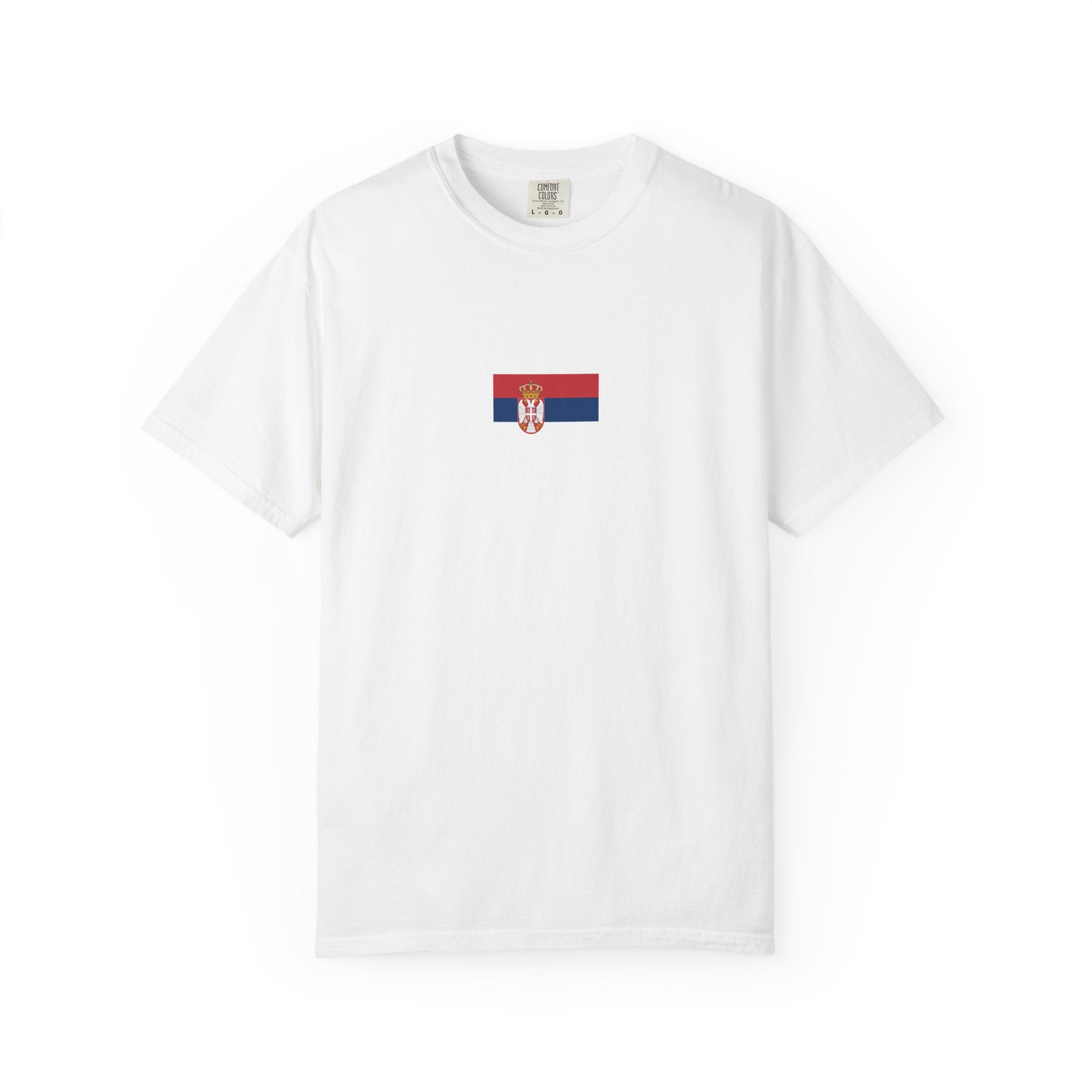 𝗦𝗘𝗥𝗕𝗜𝗔 | 𝗧‑𝗦𝗛𝗜𝗥𝗧 "Minimal Front Flag & Back Map Design" 👕🛒📦✈️🌍🚚✅