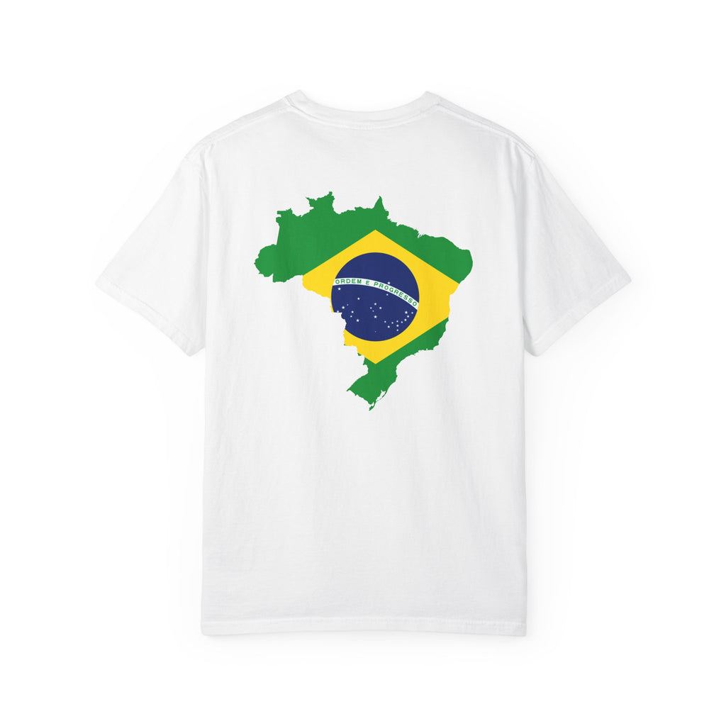 𝗕𝗥𝗔𝗭𝗜𝗟 | 𝗧‑𝗦𝗛𝗜𝗥𝗧 "Minimal Front Flag & Back Map Design" 👕🛒📦✈️🌍🚚✅
