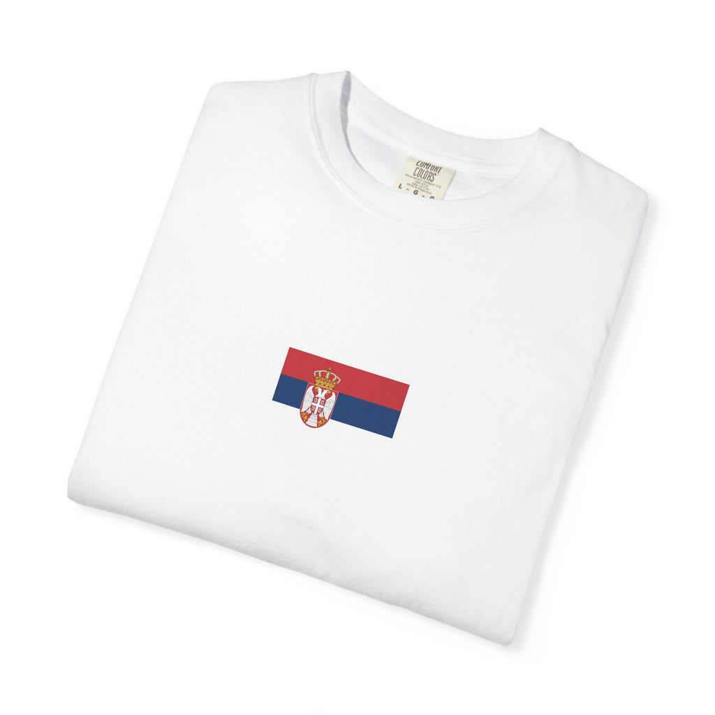 𝗦𝗘𝗥𝗕𝗜𝗔 | 𝗧‑𝗦𝗛𝗜𝗥𝗧 "Minimal Front Flag &amp; Back Map Design" 👕🛒📦✈️🌍🚚✅
