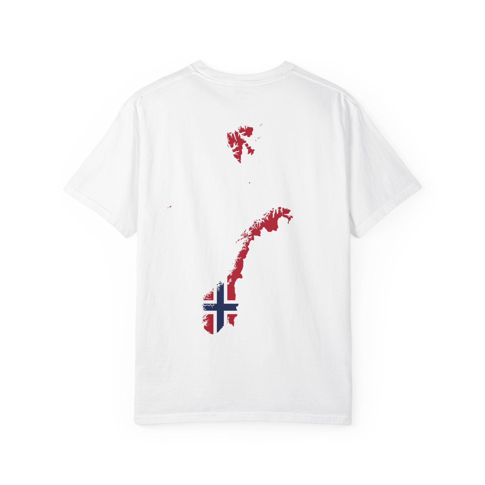 Norway Flag Map T-Shirt — Norwegian Flag Front Chest & Norway Map Back